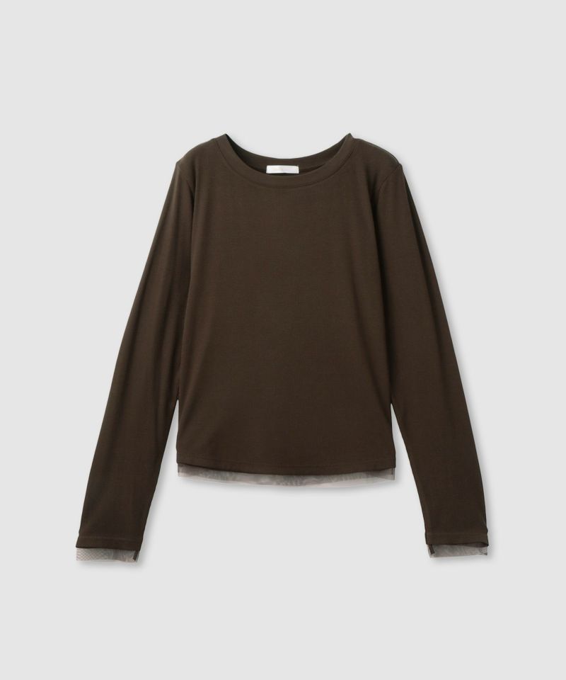 milli de l'air チュールトリムテレコ長袖Tシャツ レディース メール便 対応商品商品画像-17