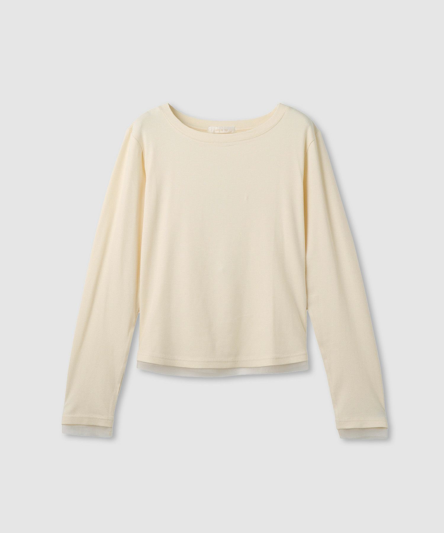 [値下げ]milli de l'air  チュールトリムテレコ長袖Tシャツ レディース メール便 対応商品商品画像-19