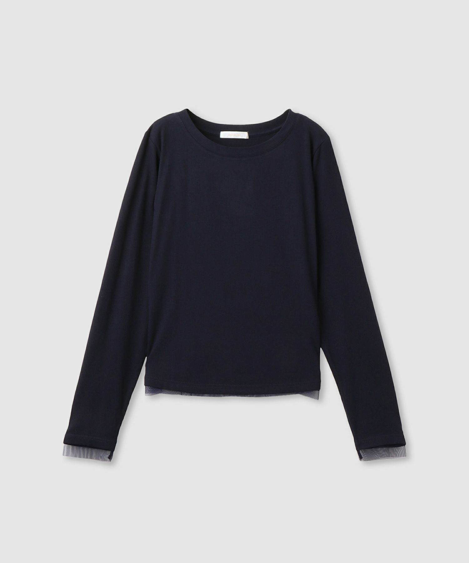 [値下げ]milli de l'air  チュールトリムテレコ長袖Tシャツ レディース メール便 対応商品商品画像-21