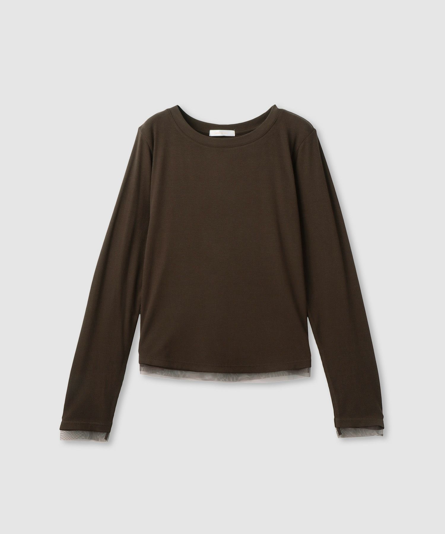 [値下げ]milli de l'air  チュールトリムテレコ長袖Tシャツ レディース メール便 対応商品商品サムネイル-22