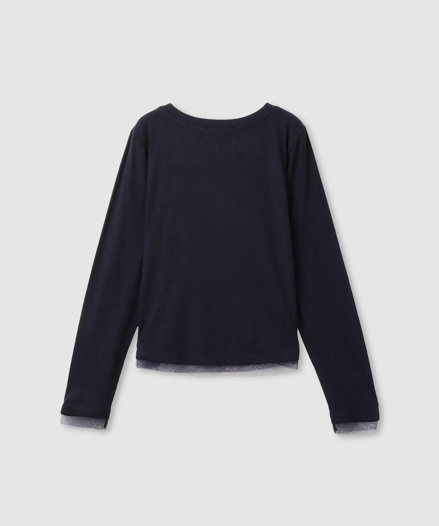 [値下げ]milli de l'air  チュールトリムテレコ長袖Tシャツ レディース メール便 対応商品商品画像-23