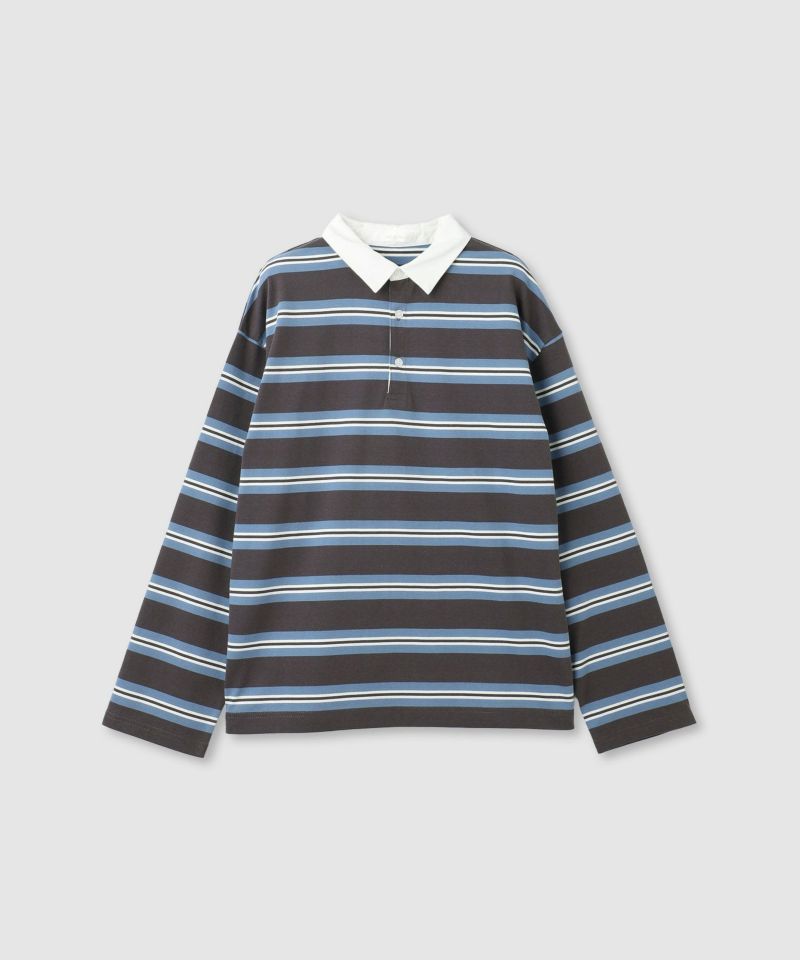 milli de l'air イレギュラーボーダーラガーシャツ レディース商品画像-2