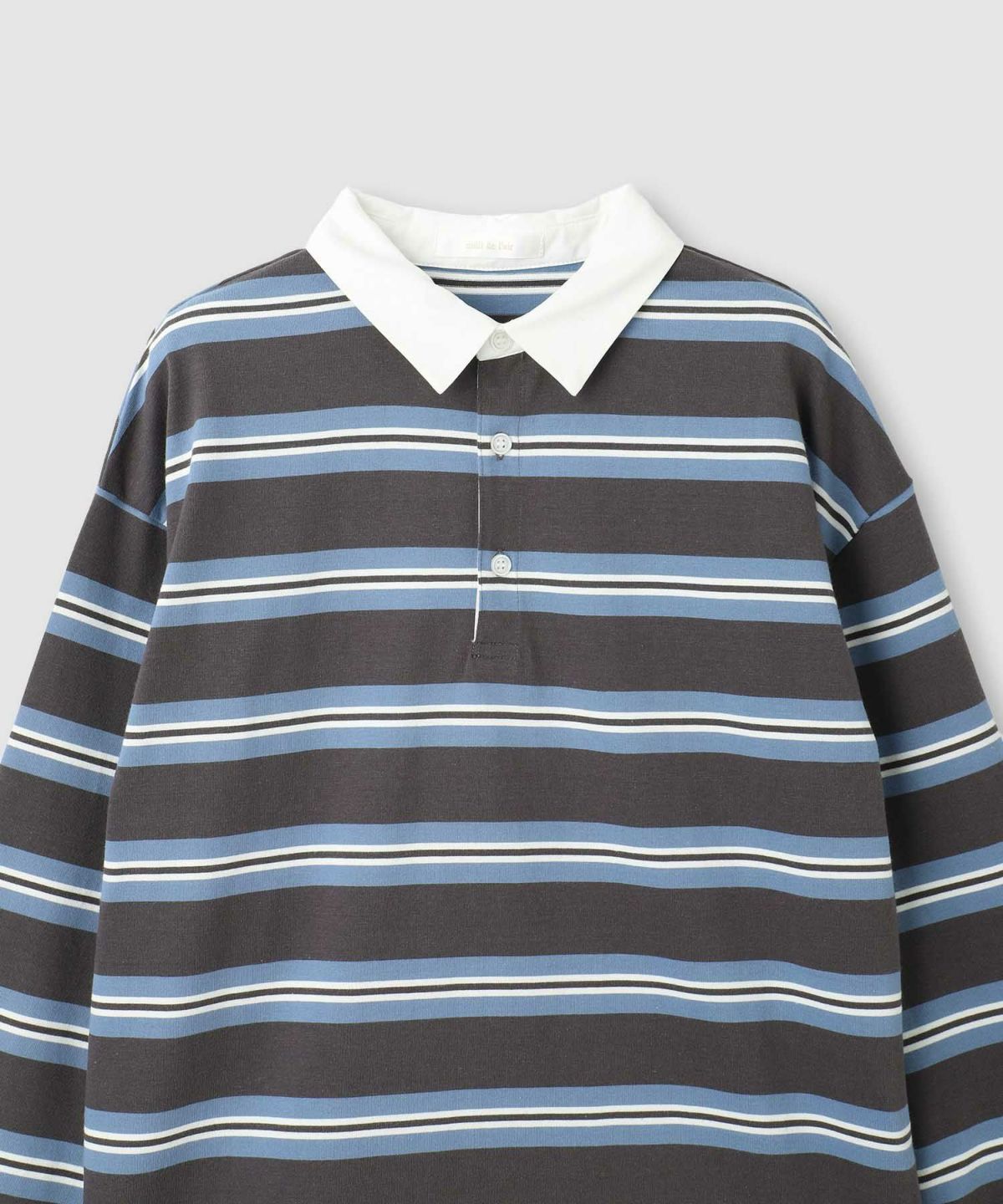 milli de l'air イレギュラーボーダーラガーシャツ レディース