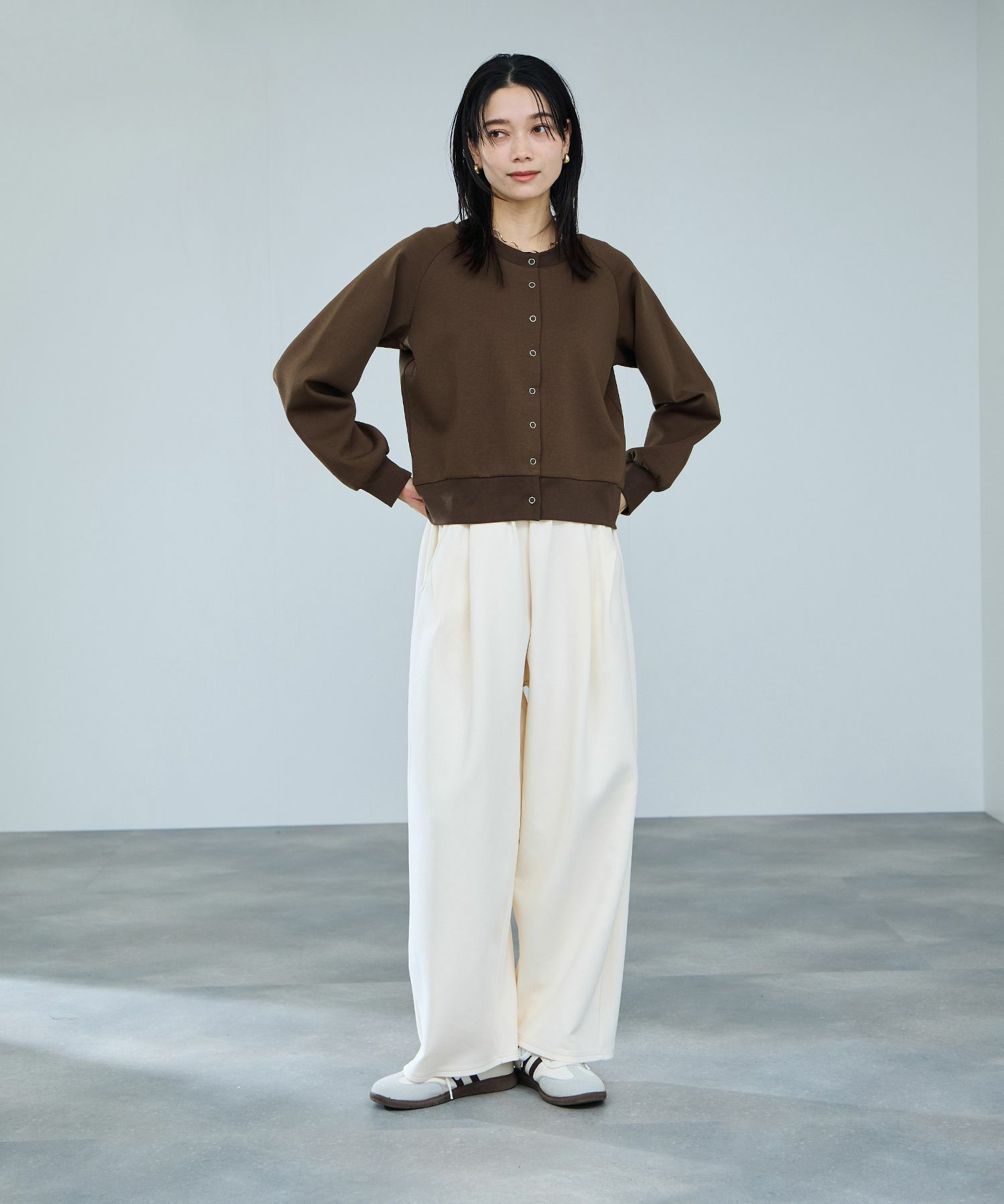 milli de l'air  エアリエポンチ素材カーディガン レディース商品画像-12