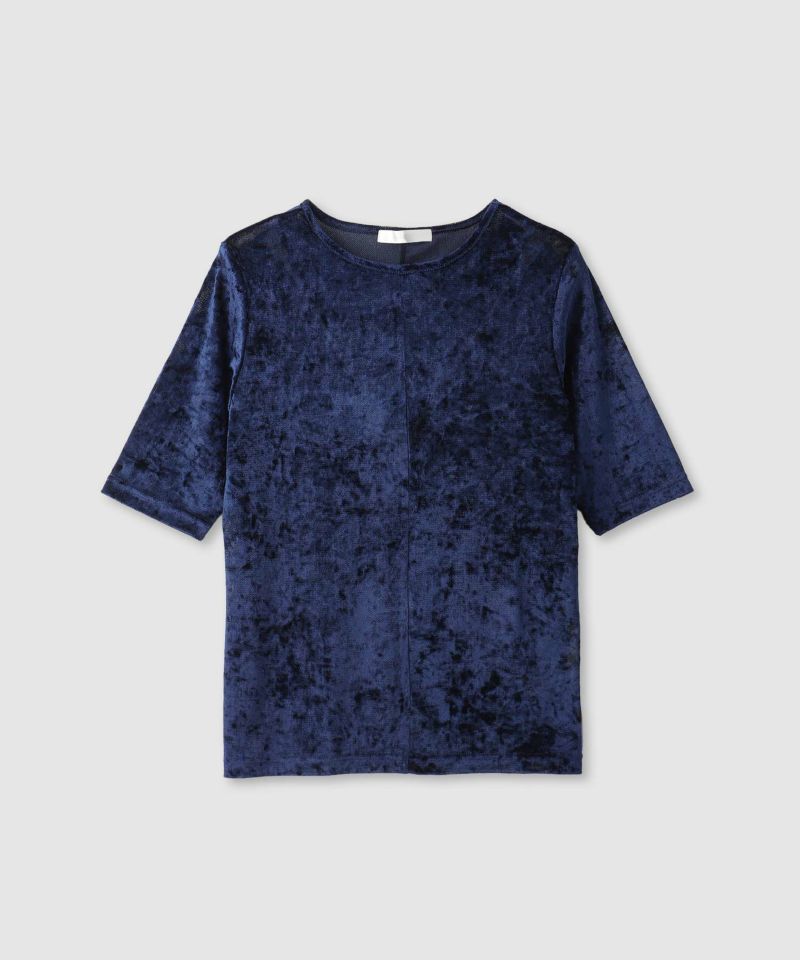 milli de l'air シアーベロアハーフスリーブTシャツ レディース メール便 対応商品商品画像-16