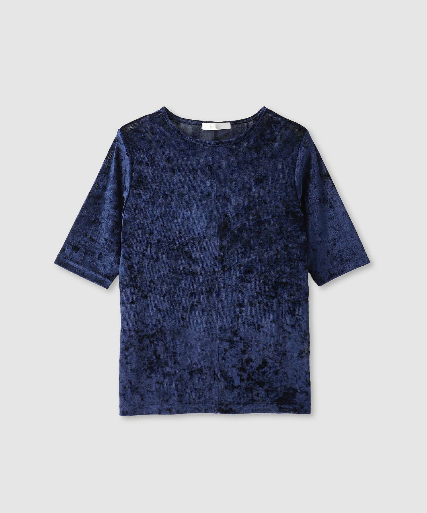 milli de l'air シアーベロアハーフスリーブTシャツ レディース メール便 対応商品商品画像-16