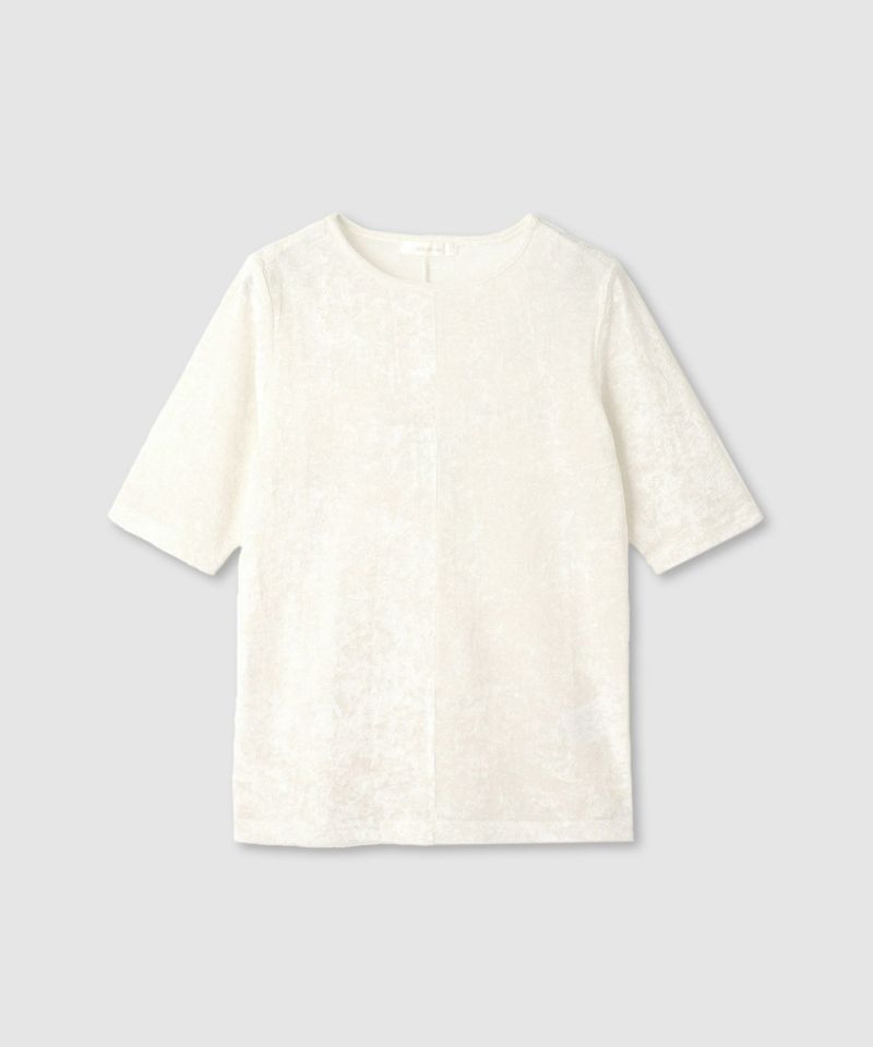 milli de l'air シアーベロアハーフスリーブTシャツ レディース メール便 対応商品商品画像-17
