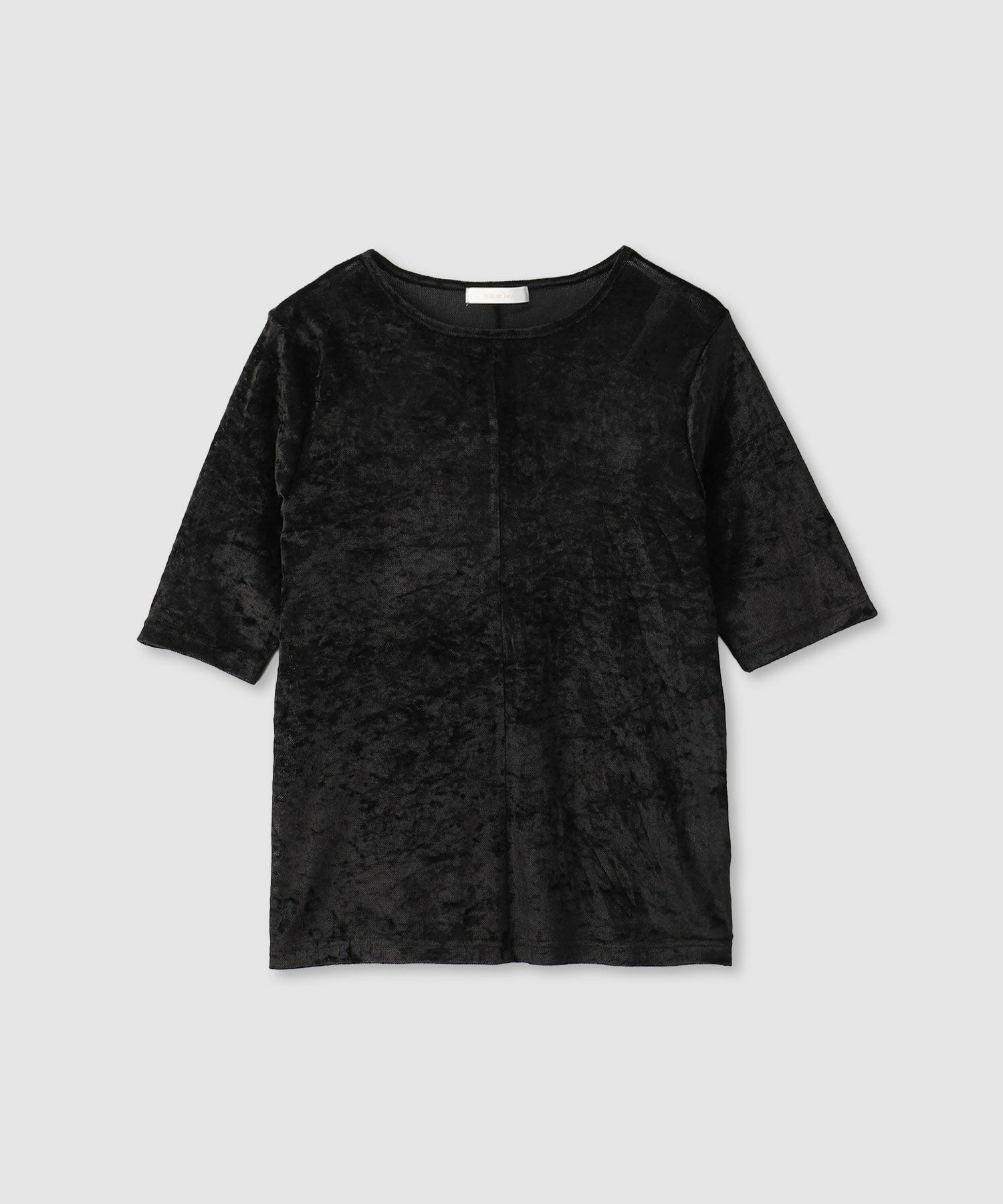 milli de l'air シアーベロアハーフスリーブTシャツ レディース メール便 対応商品商品画像-18