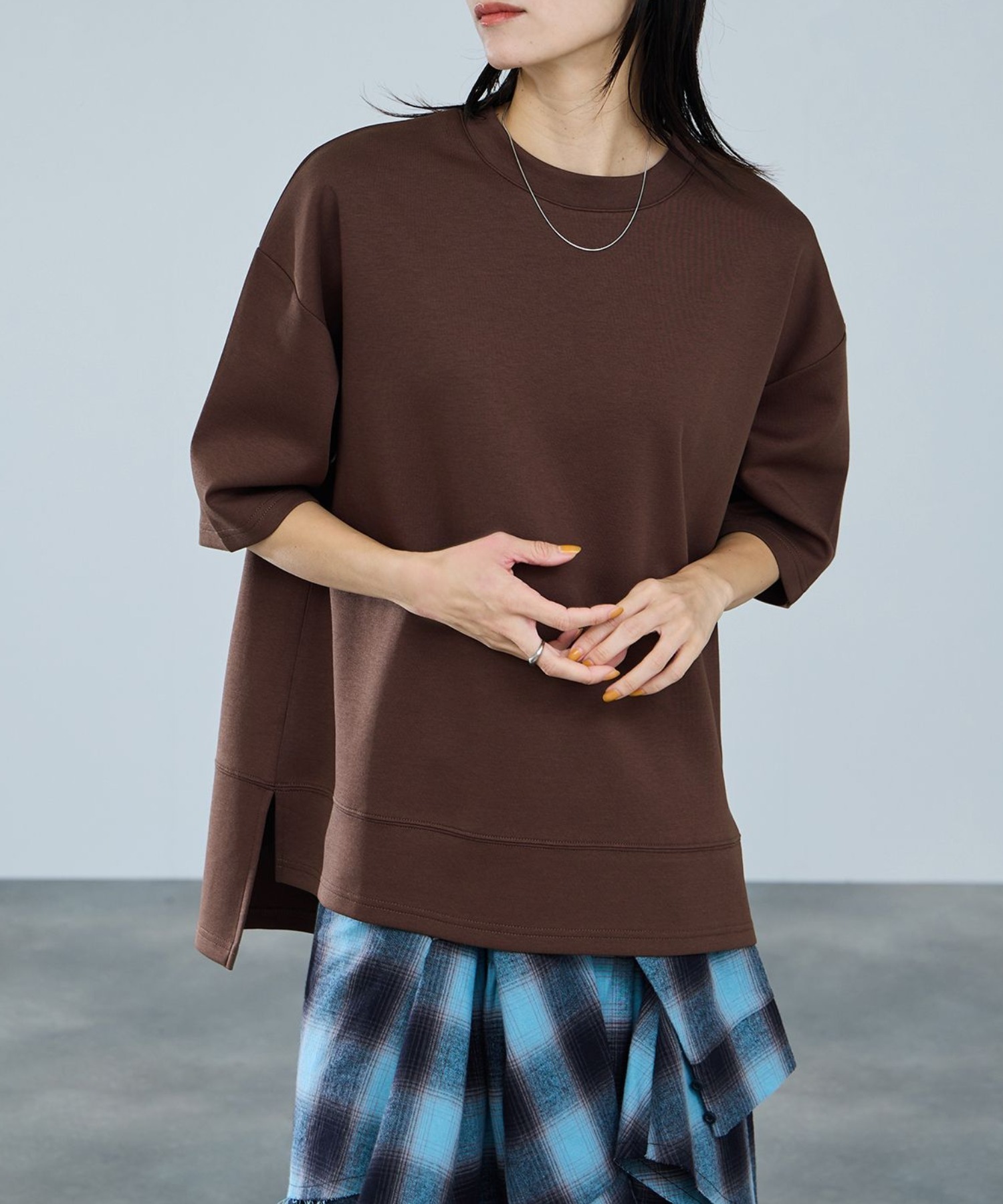 milli de l'air  エアリエポンチ素材Tシャツ レディース メール便 対応商品商品画像-3