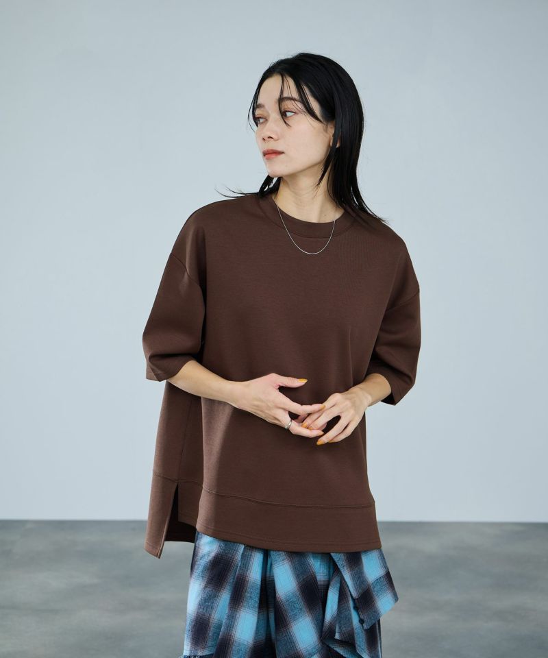 milli de l'air  エアリエポンチ素材Tシャツ レディース メール便 対応商品商品画像-4