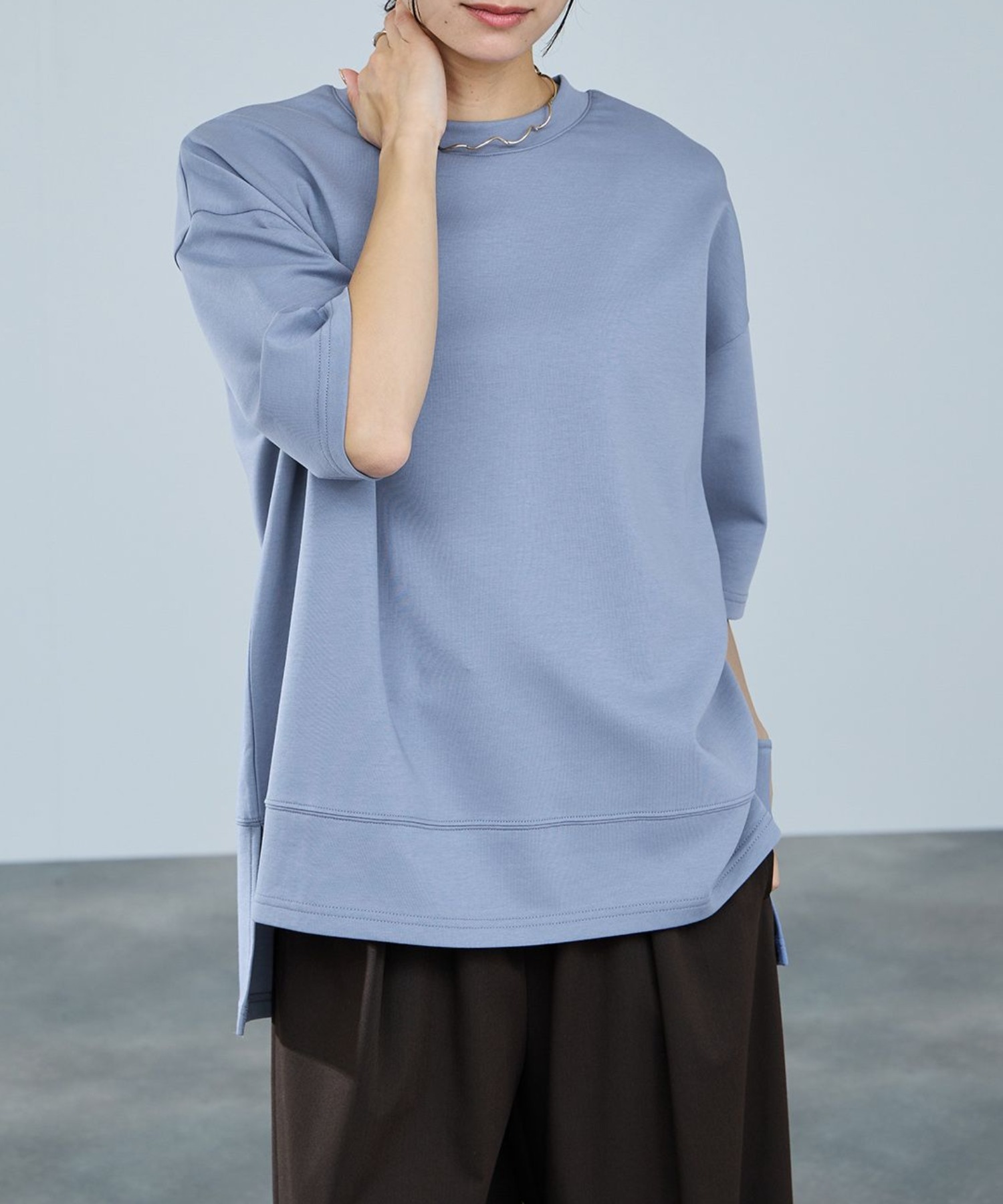 milli de l'air エアリエポンチ素材Tシャツ レディース メール便 対応商品