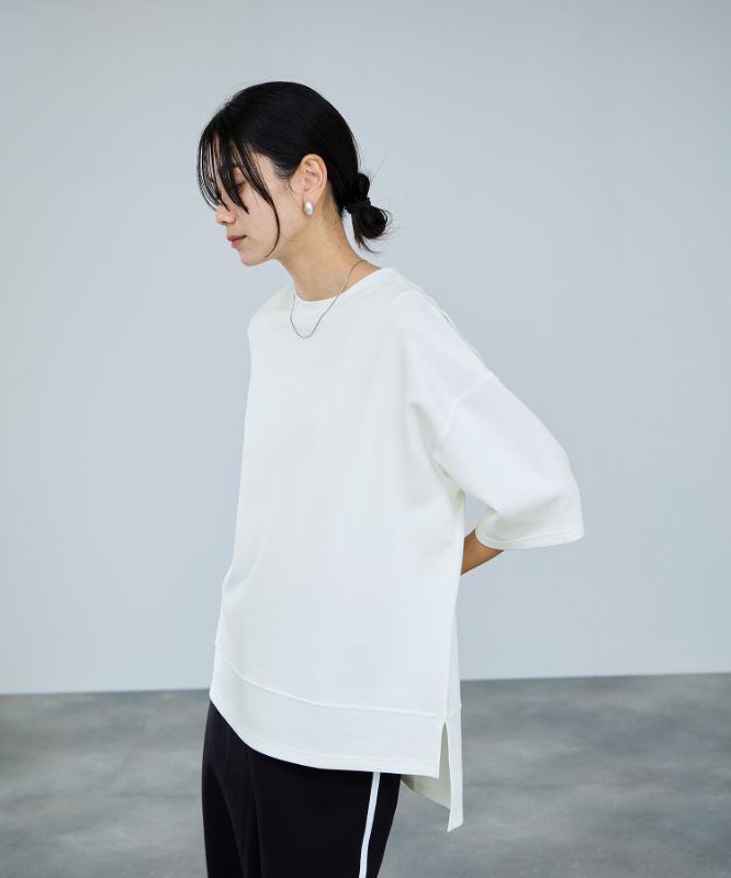 milli de l'air  エアリエポンチ素材Tシャツ レディース メール便 対応商品商品画像-5