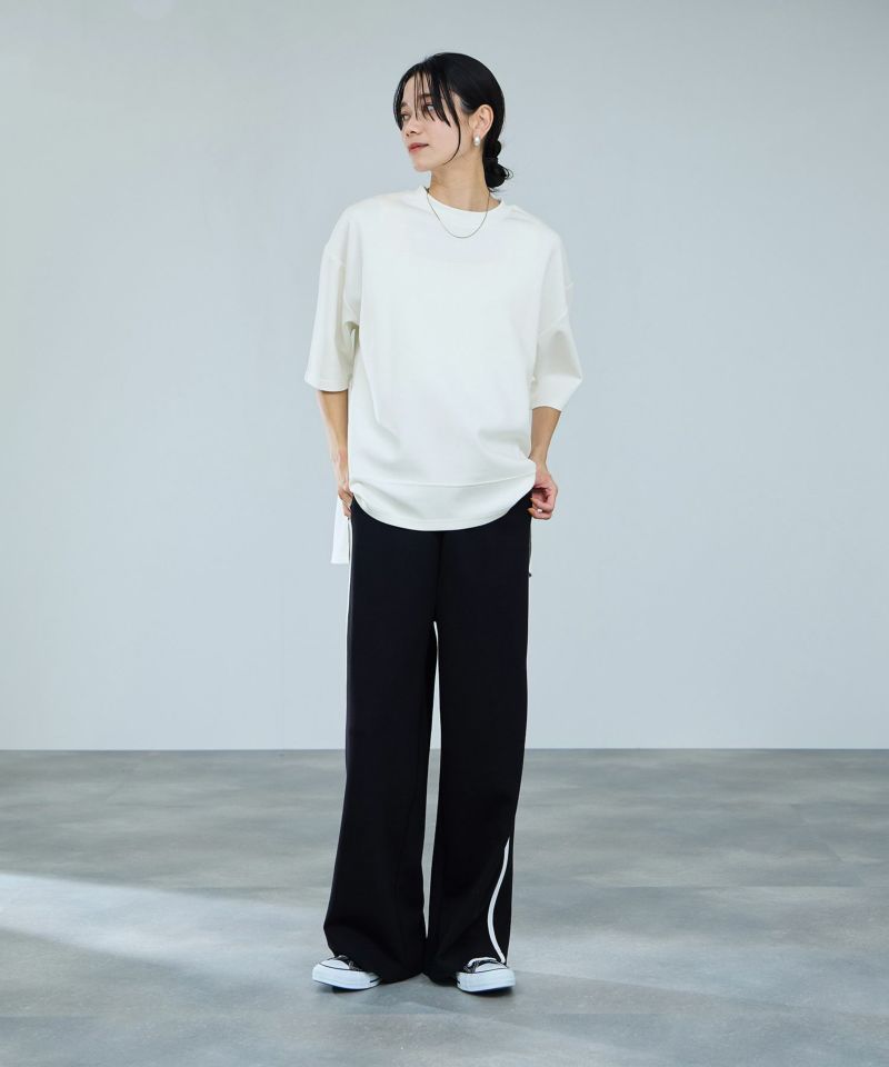 milli de l'air  エアリエポンチ素材Tシャツ レディース メール便 対応商品商品画像-6