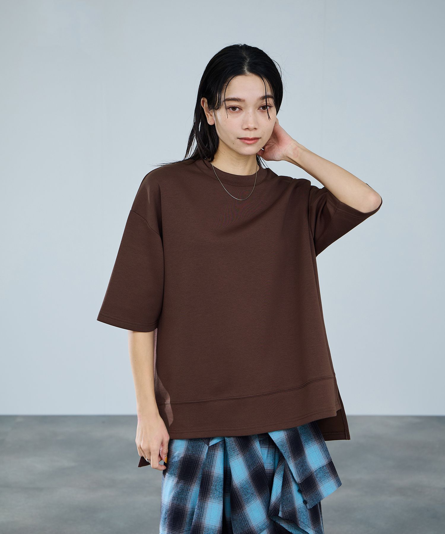 milli de l'air  エアリエポンチ素材Tシャツ レディース メール便 対応商品商品画像-10