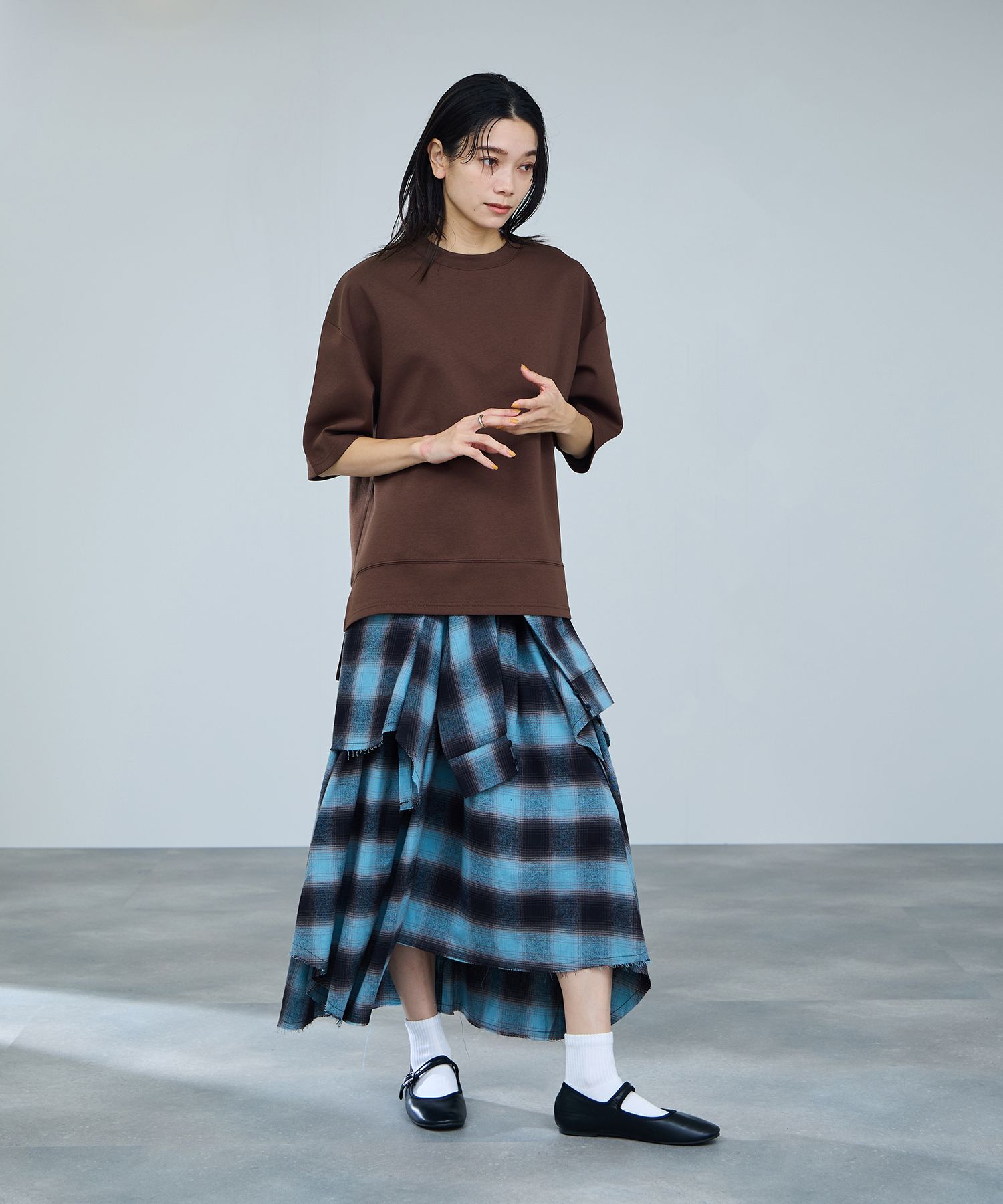 milli de l'air  エアリエポンチ素材Tシャツ レディース メール便 対応商品商品画像-15