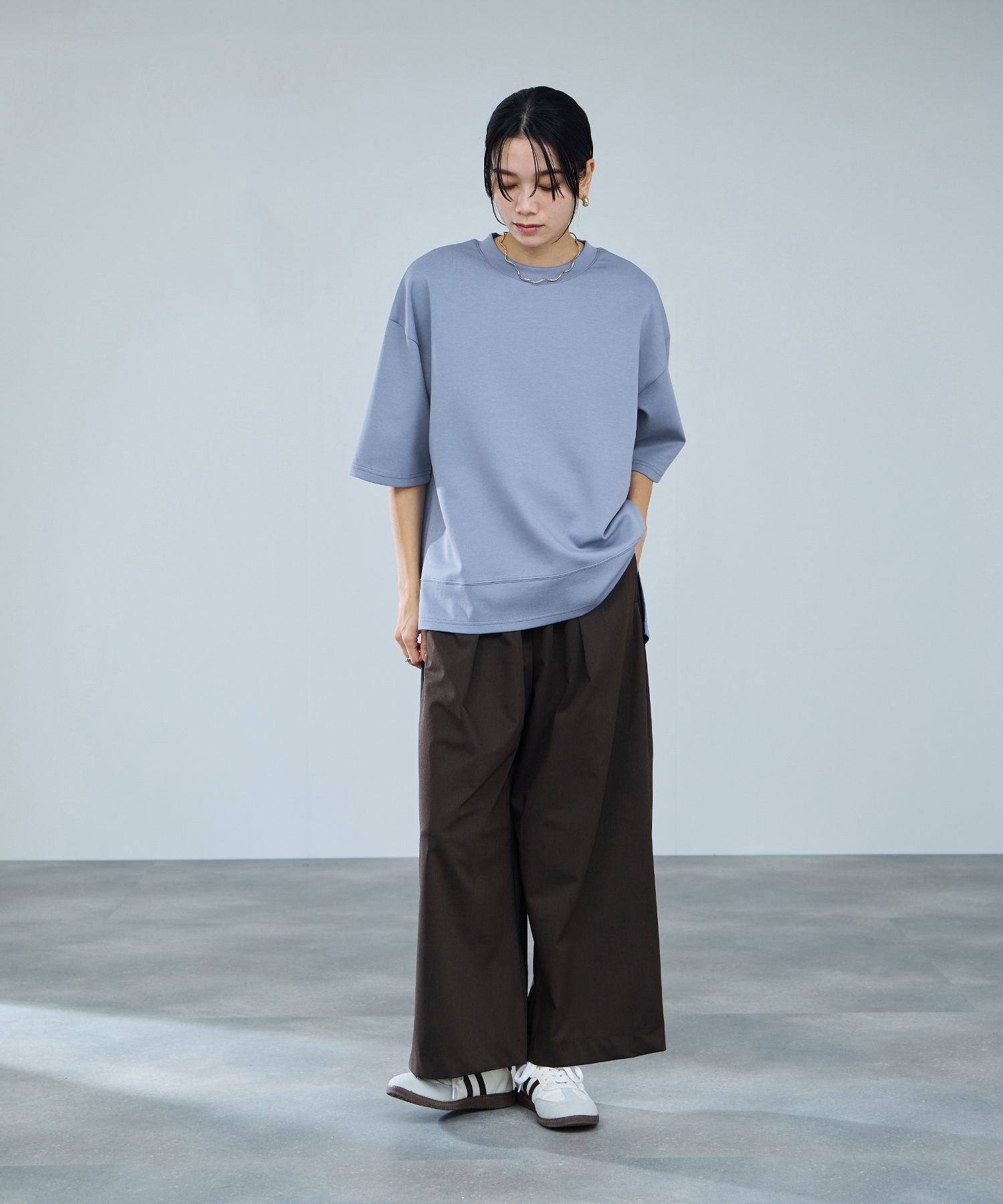 milli de l'air エアリエポンチ素材Tシャツ レディース メール便 対応商品