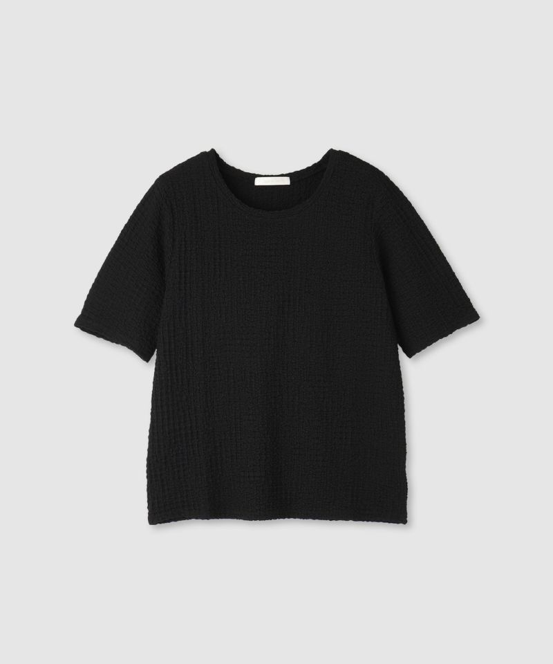 milli de l'air  シュリンクジャージー5分袖カットソー レディース メール便 対応商品商品画像-10