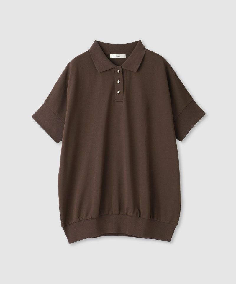 Idnes ドルマン鹿の子ポロシャツ レディース商品画像-3