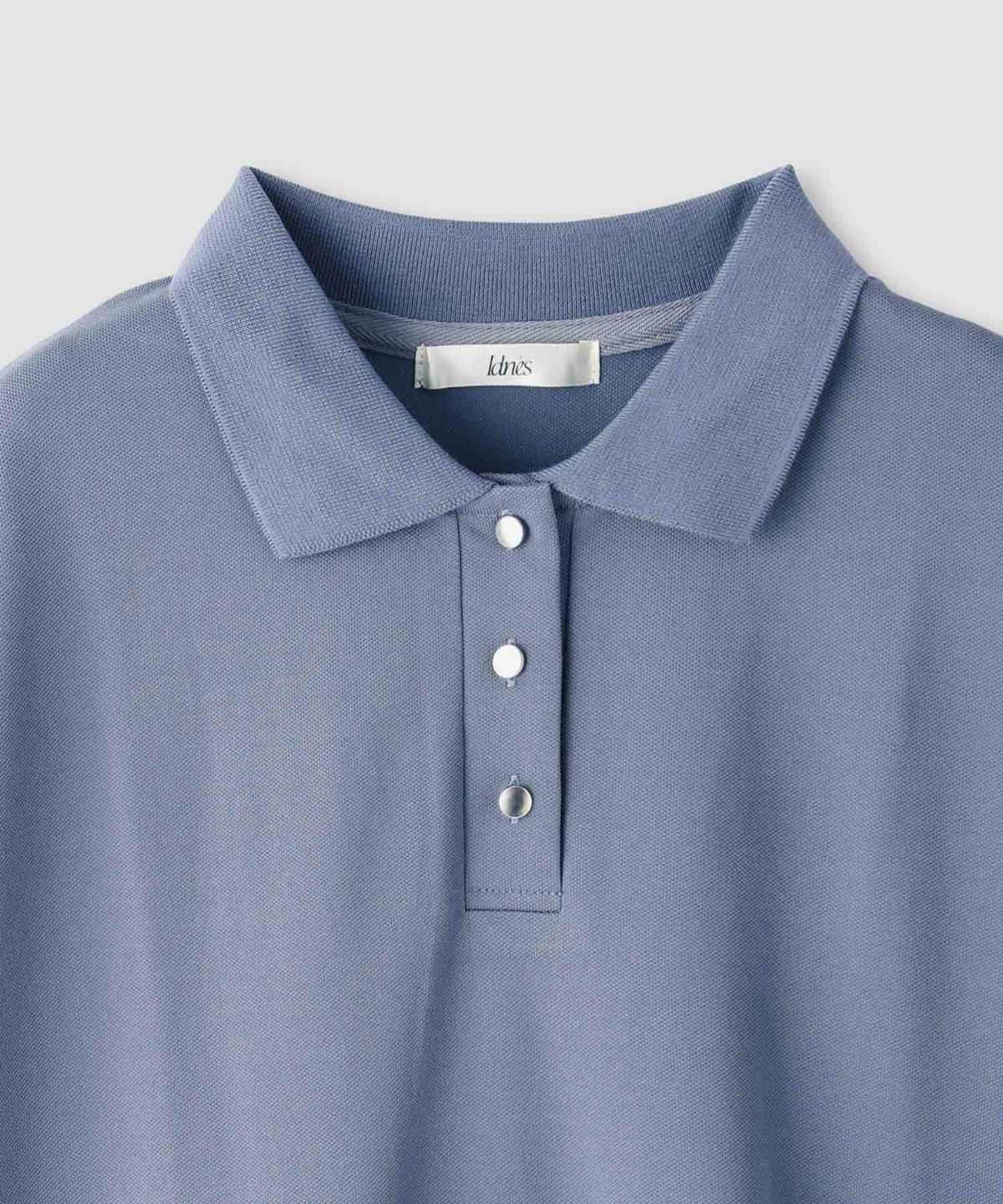 Idnes ドルマン鹿の子ポロシャツ レディース