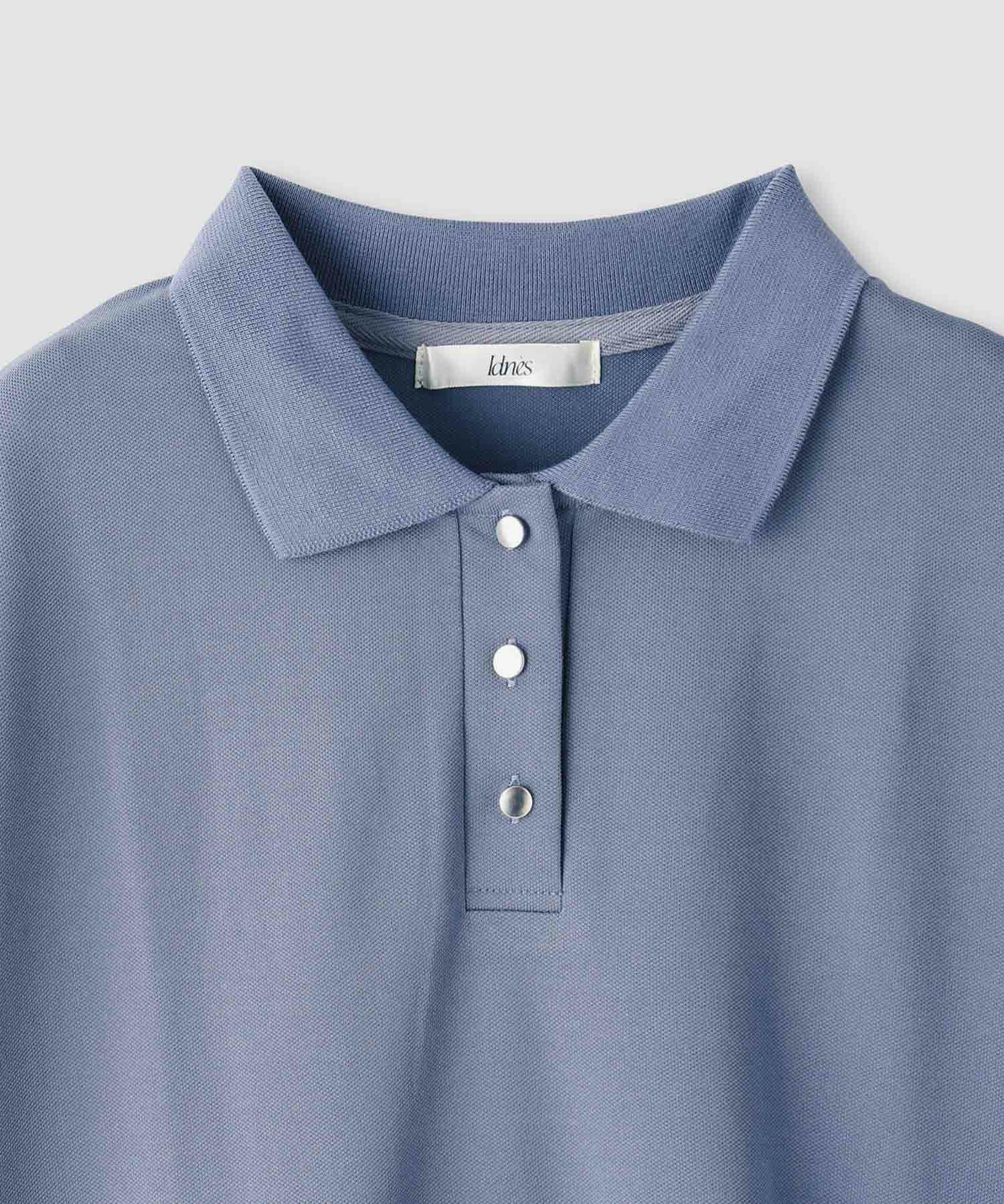 Idnes ドルマン鹿の子ポロシャツ レディース