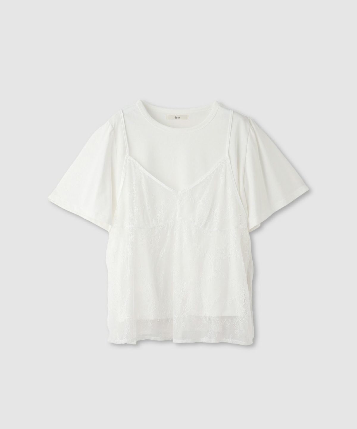  Idnes Tシャツ×レースキャミソールセット レディース