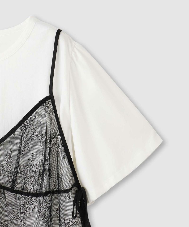 Idnes Tシャツ×レースキャミソールセット レディース商品画像-6