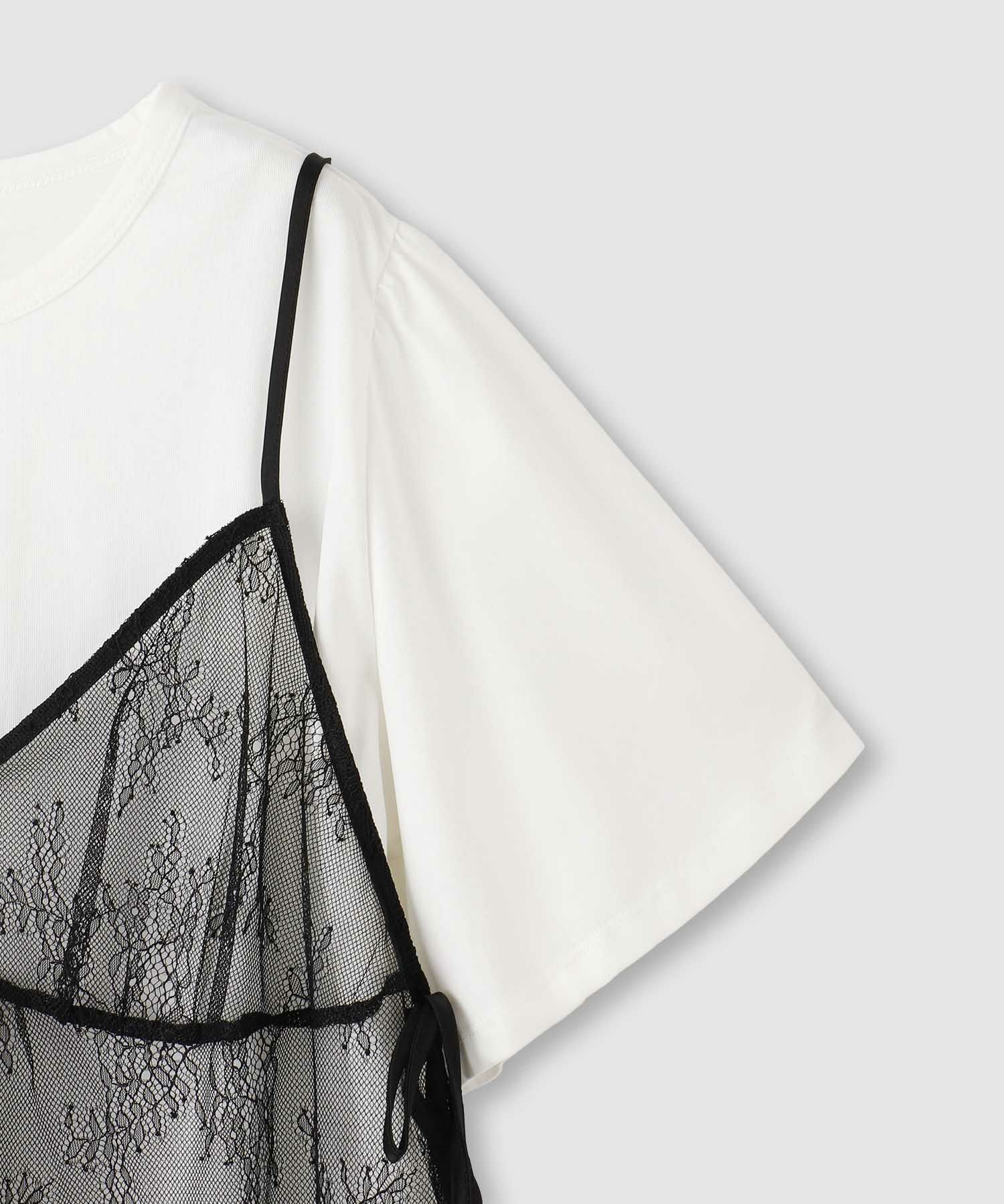 Idnes Tシャツ×レースキャミソールセット レディース商品画像-6