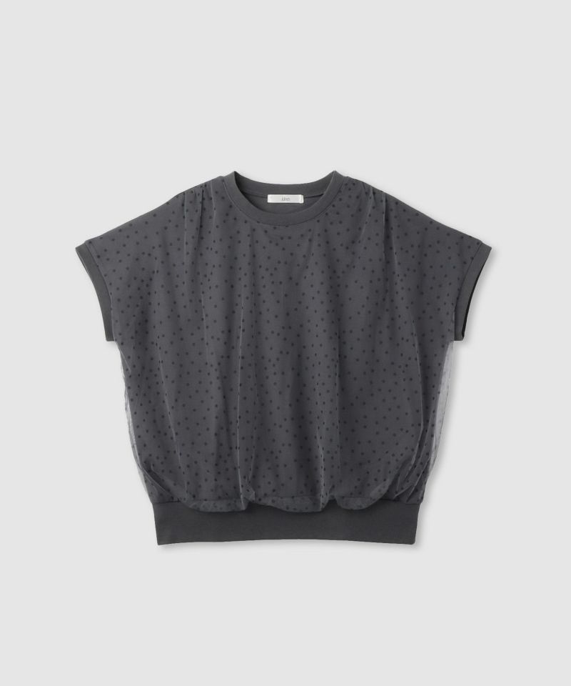 Idnes  ドットチュールフレンチプルオーバー レディース メール便 対応商品商品画像-2