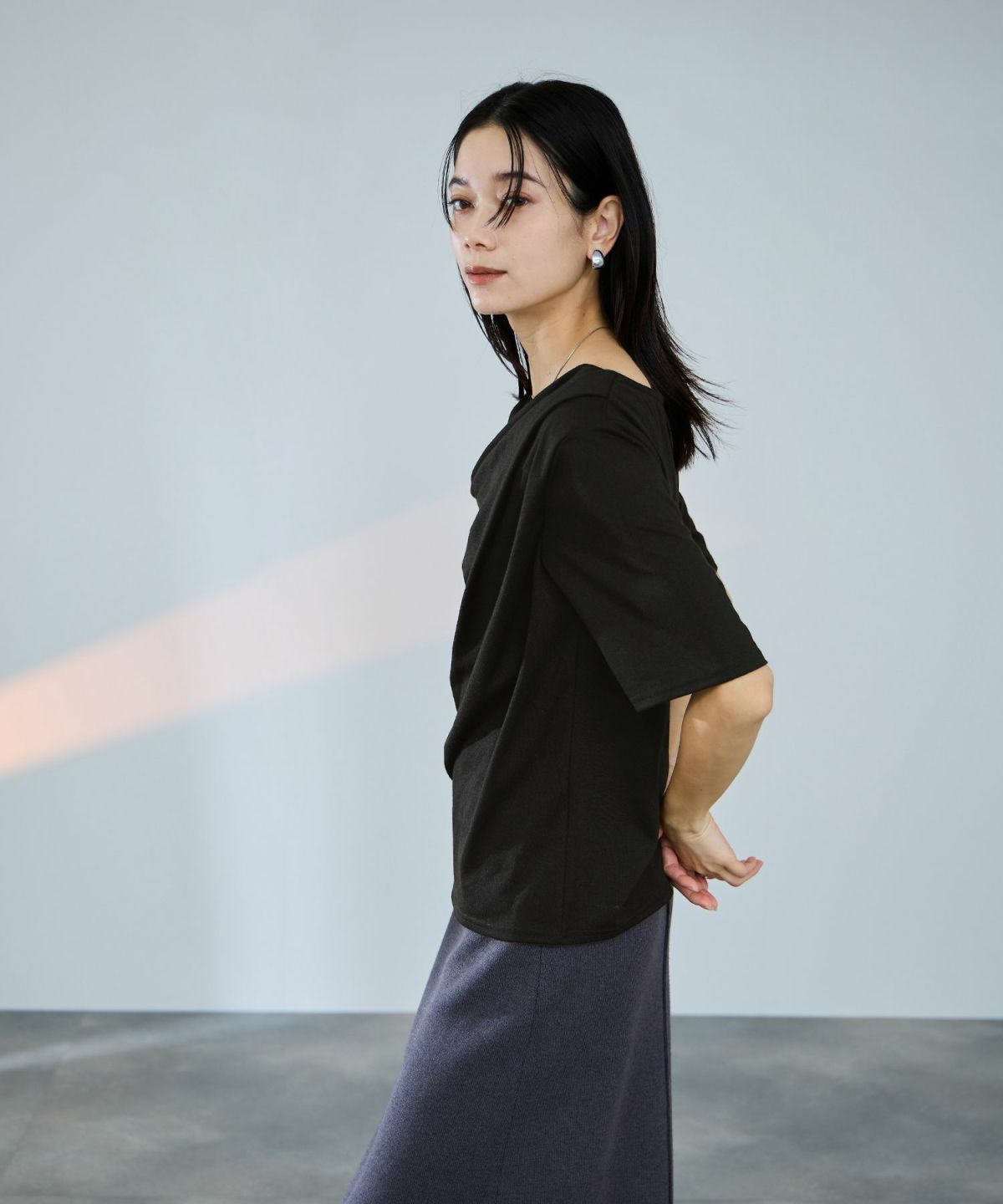 milli de l'air ドレープネックプルオーバー レディース メール便 対応商品