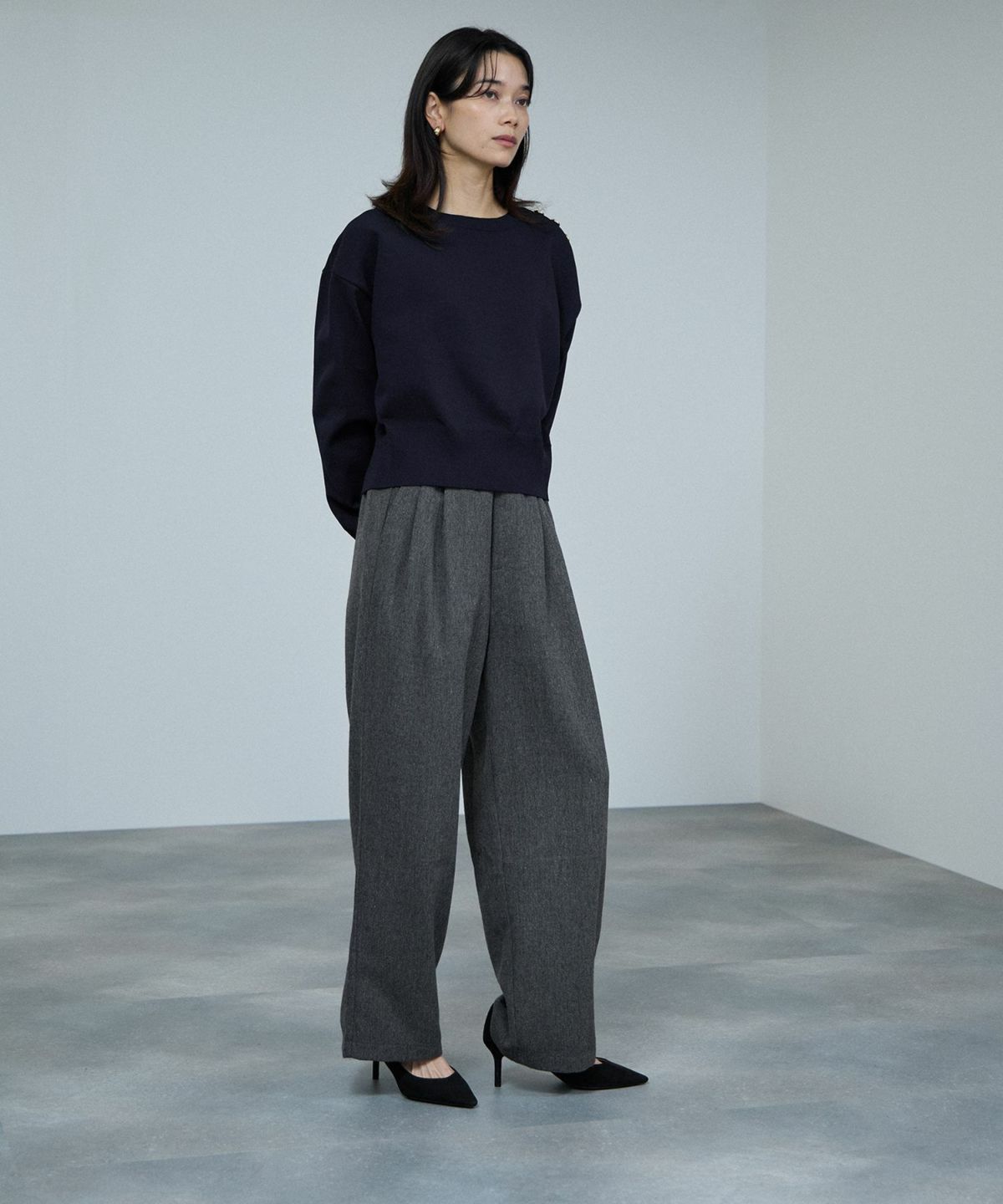 milli de l'air ソフトレッチボタンプルオーバー レディース