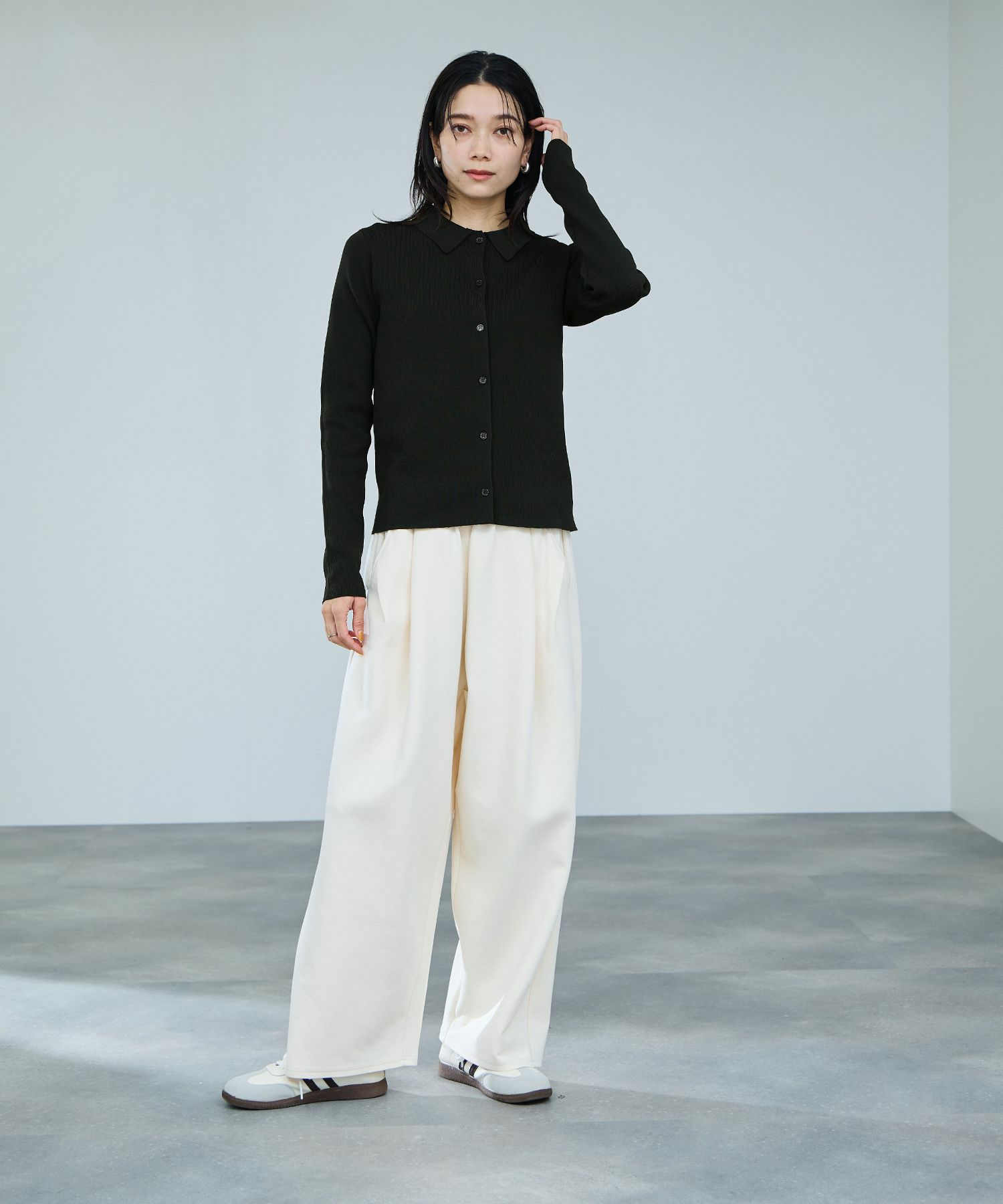 [さらに50%OFF]milli de l'air  ソフトレッチポロカーディガン レディース商品画像-11