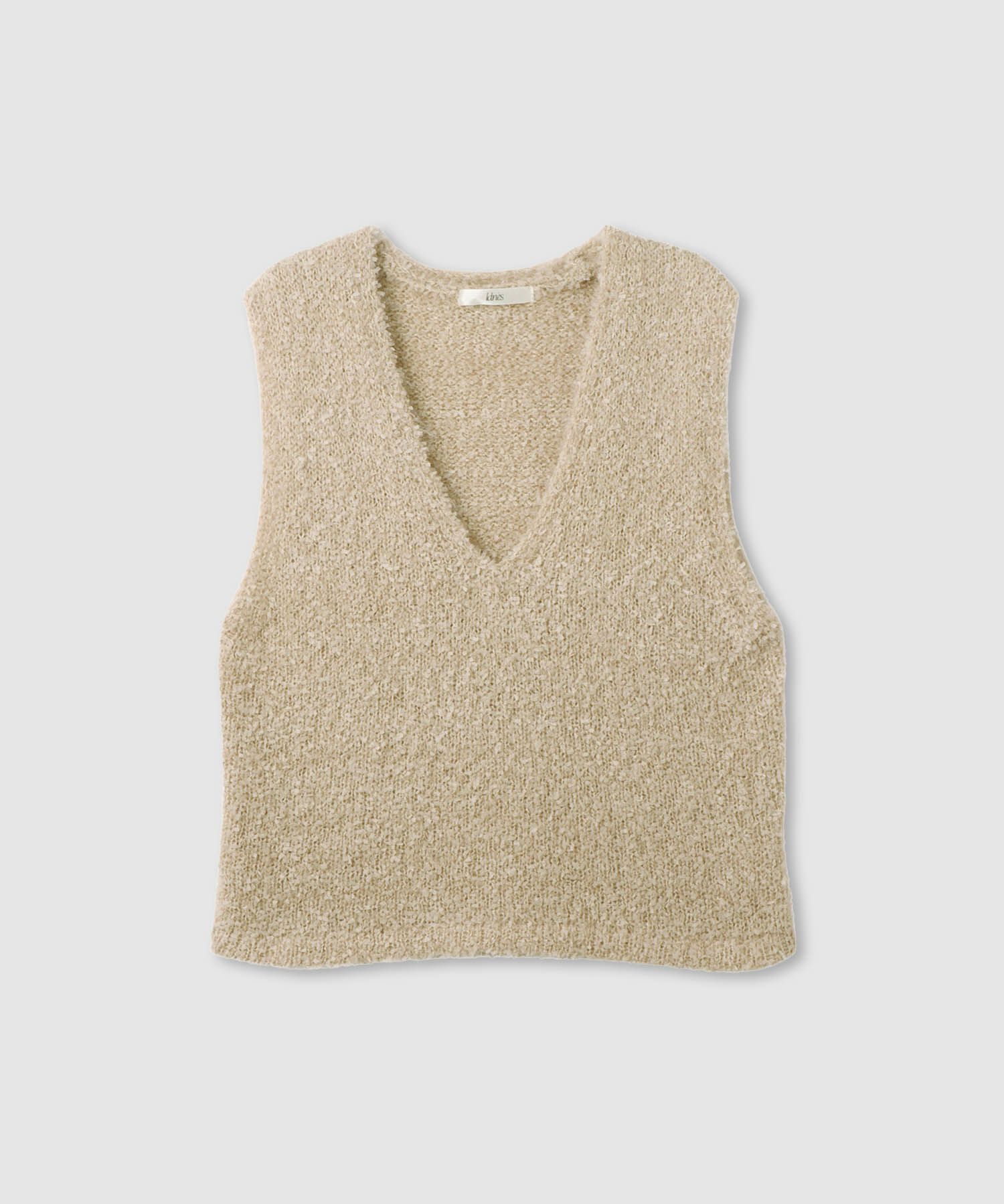 [さらに50%OFF]Idnes  チュール×フェザーニットベスト レディース商品画像-1