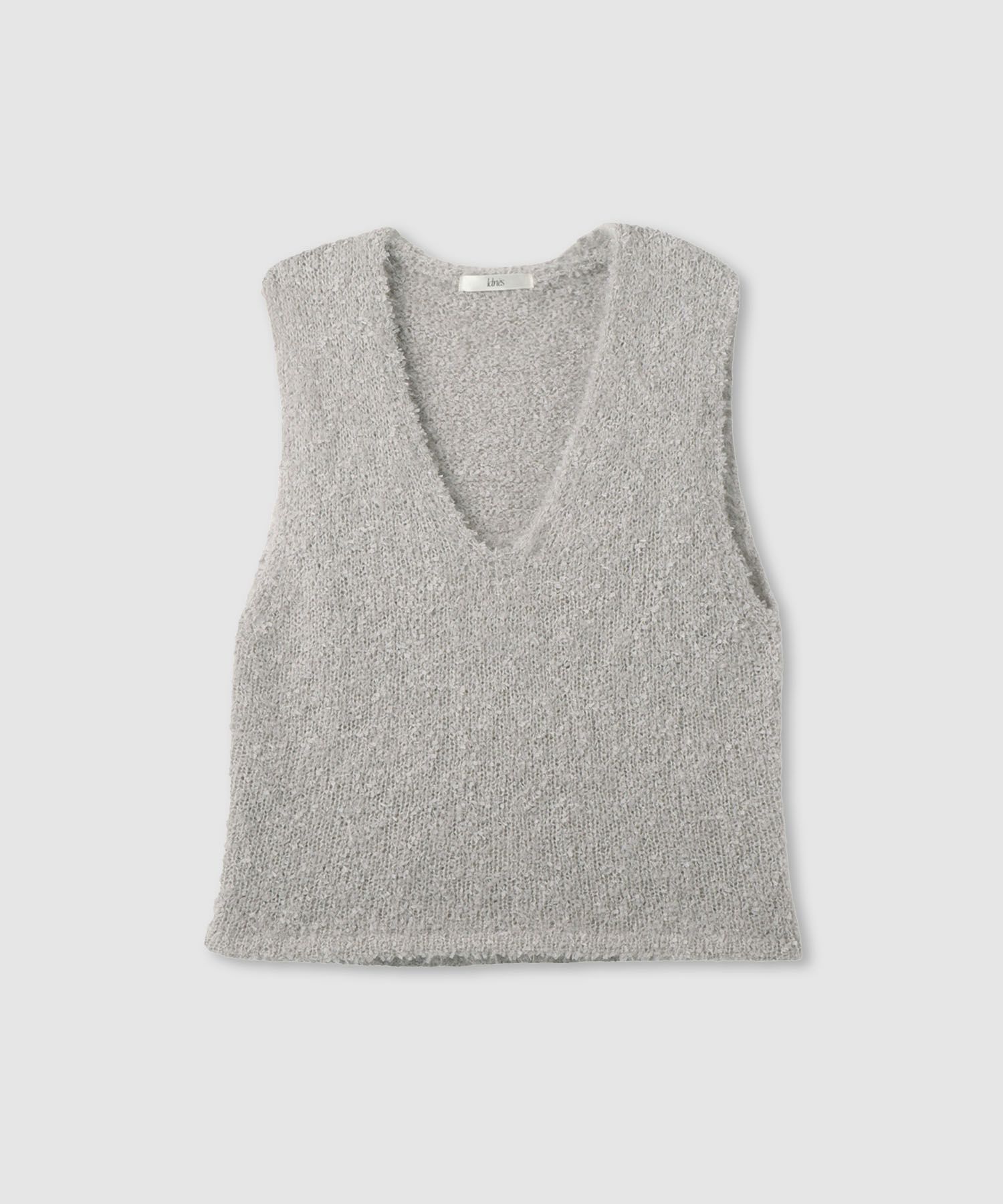 [さらに50%OFF]Idnes  チュール×フェザーニットベスト レディース商品画像-3