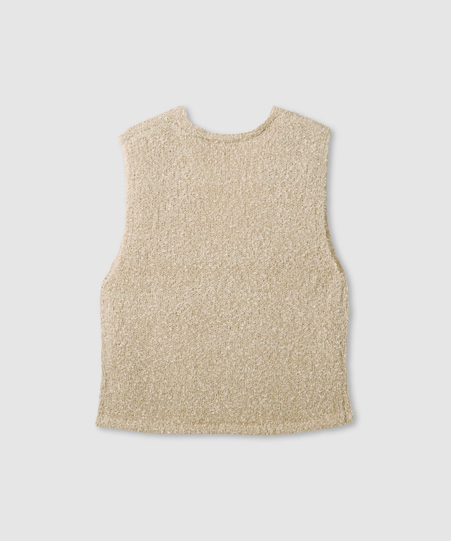 [さらに50%OFF]Idnes  チュール×フェザーニットベスト レディース商品画像-4