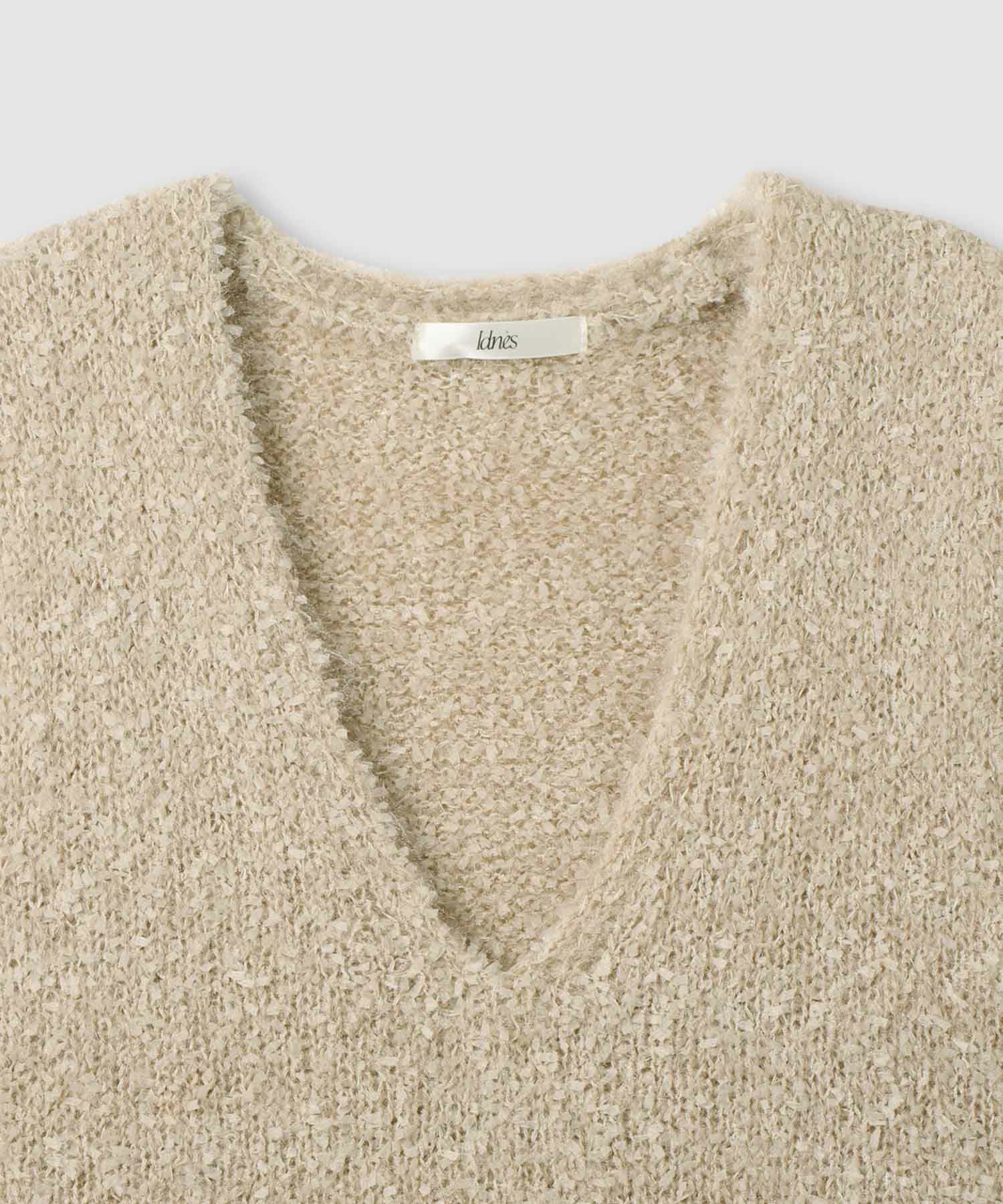 [さらに50%OFF]Idnes  チュール×フェザーニットベスト レディース商品画像-5