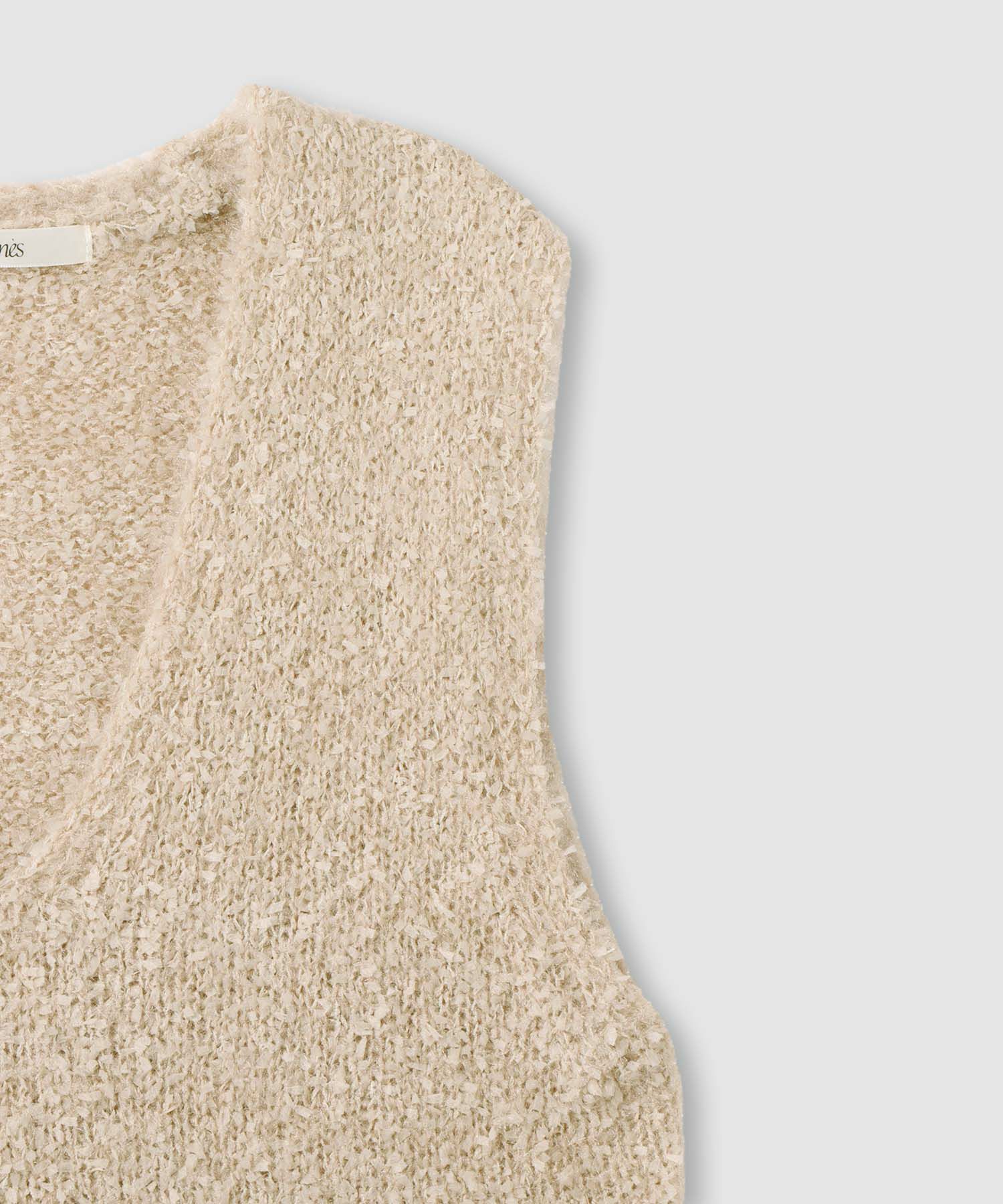 [さらに50%OFF]Idnes  チュール×フェザーニットベスト レディース商品画像-6