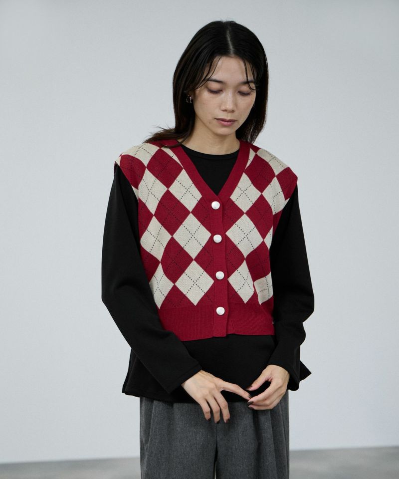 milli de l'air  ニット前開きベスト レディース商品画像-1