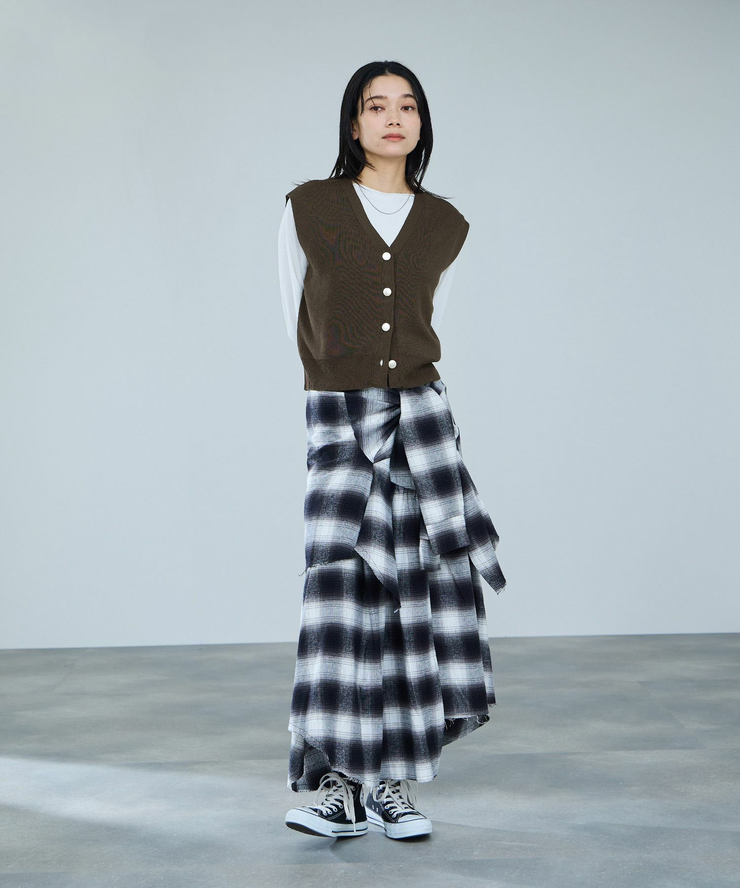 [さらに50%OFF]milli de l'air  ニット前開きベスト レディース商品画像-9