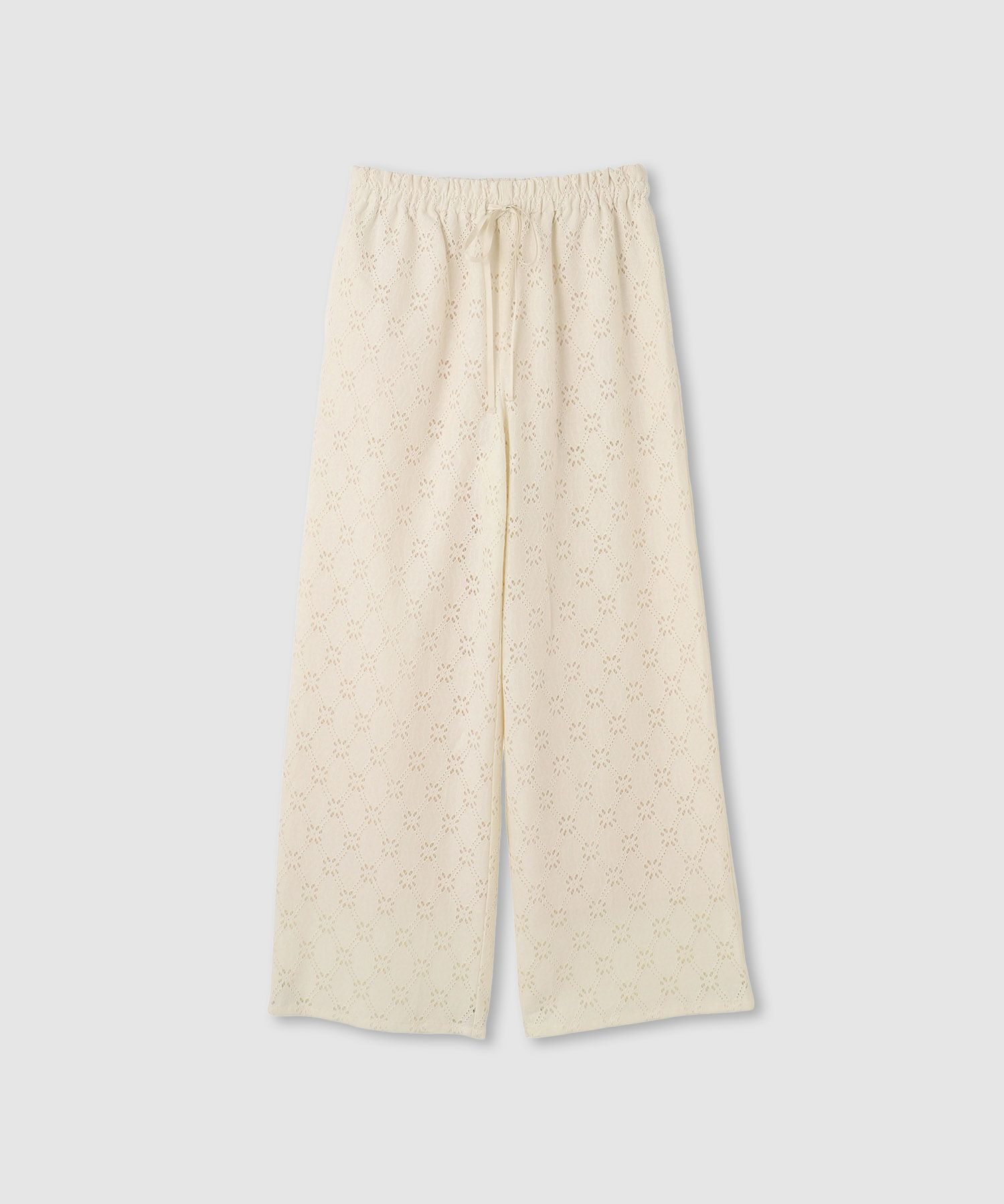 [ボトムス20%OFF]Idnes レースイージーパンツ レディース