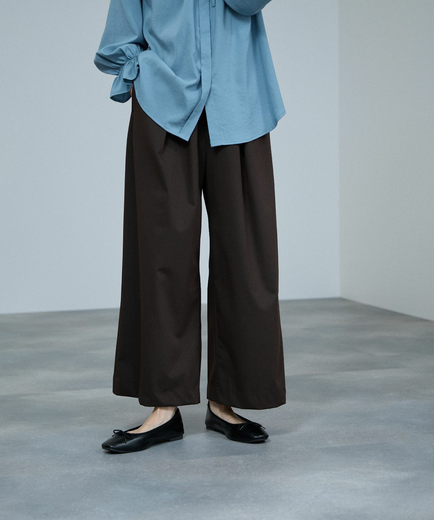 milli de l'air サキソニーライクイージーパンツ レディース商品画像-1