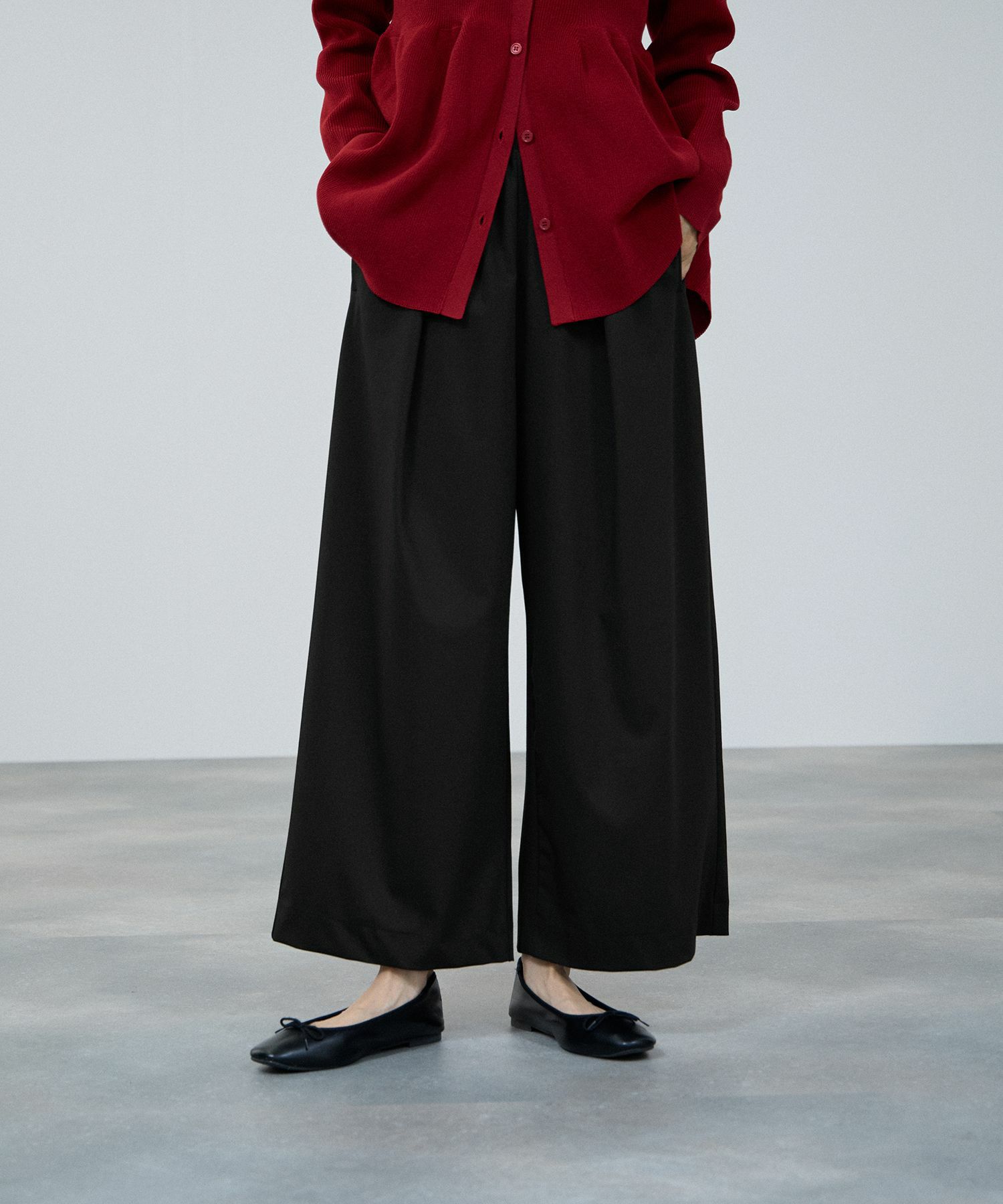 milli de l'air サキソニーライクイージーパンツ レディース