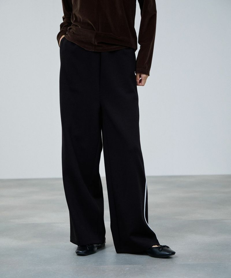 milli de l'air エアリエポンチ素材ラインパンツ レディース商品画像-1