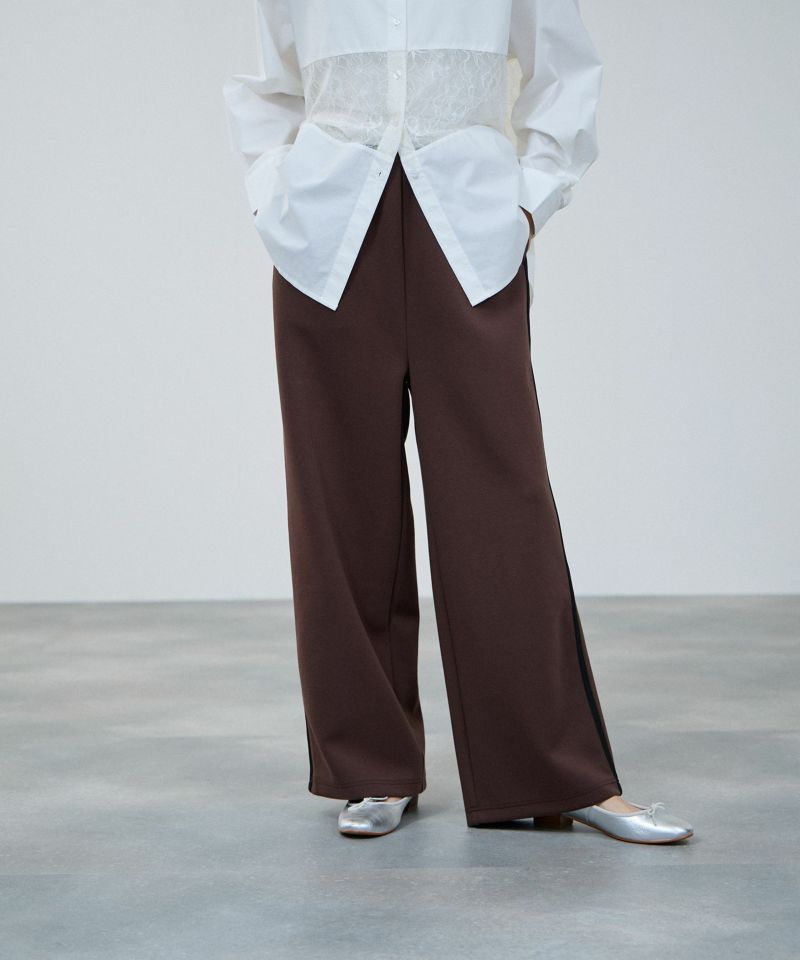 [値下げ]milli de l'air  エアリエポンチ素材ラインパンツ レディース商品画像-10