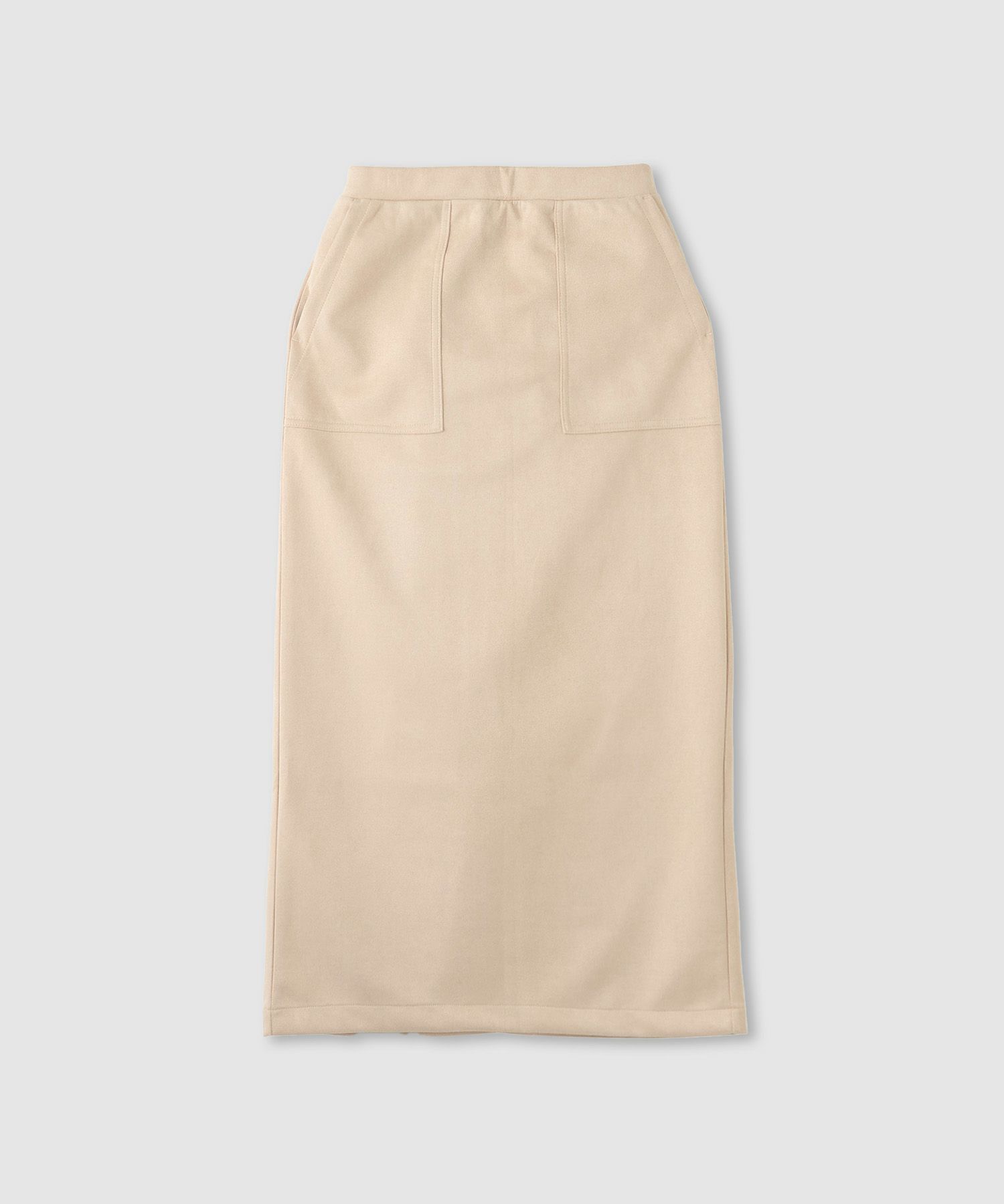 milli de l'air スエードライクポンチ素材Iラインスカート レディース