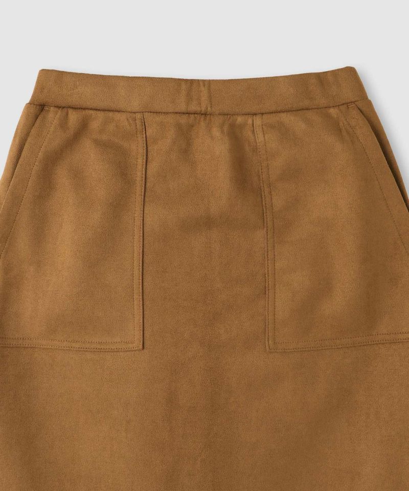 milli de l'air スエードライクポンチ素材Iラインスカート レディース商品画像-17