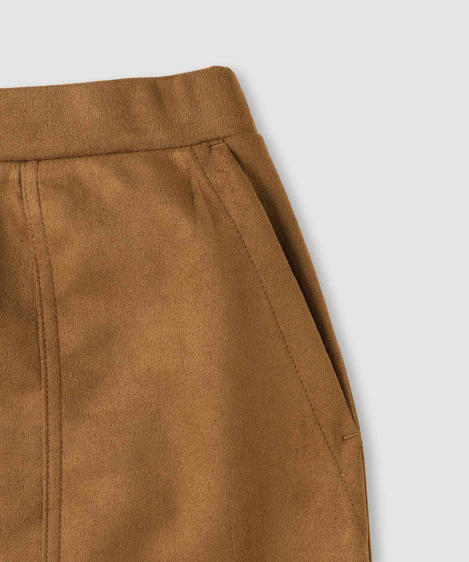 milli de l'air スエードライクポンチ素材Iラインスカート レディース