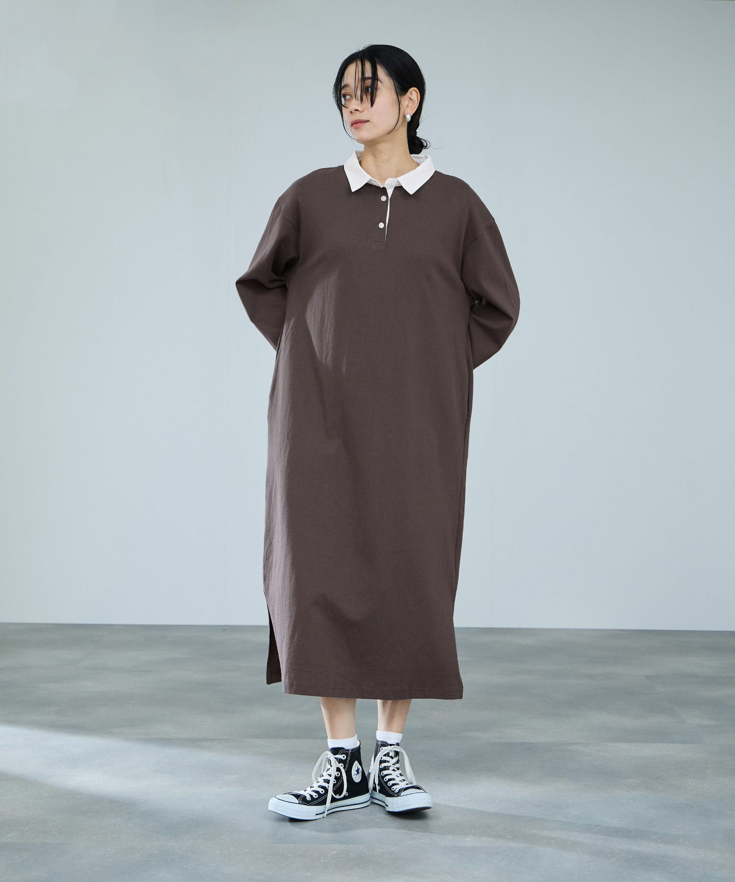 milli de l'air ラガーシャツワンピース レディース商品サムネイル-2