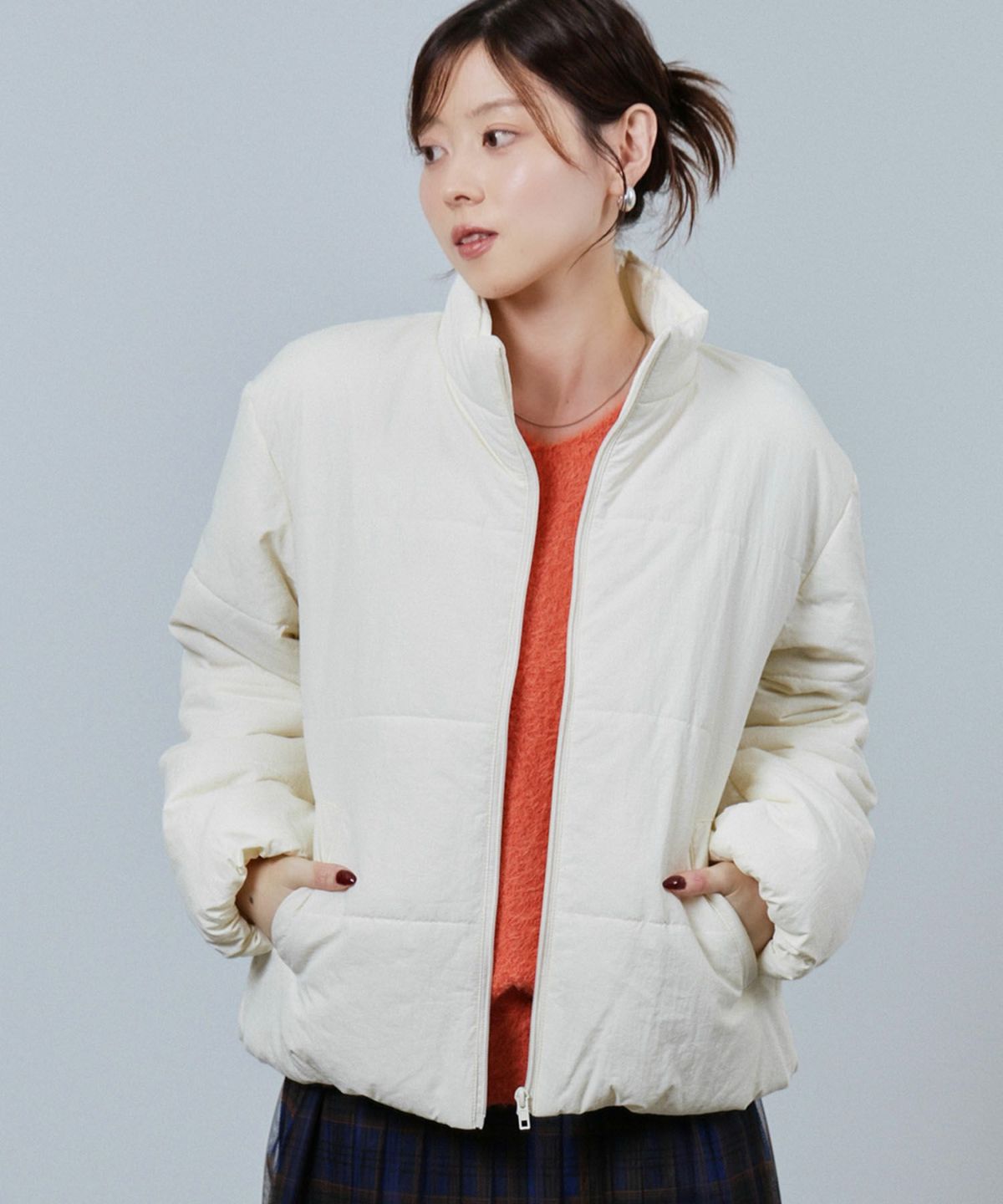 nAvy 撥水中綿ブルゾン レディース