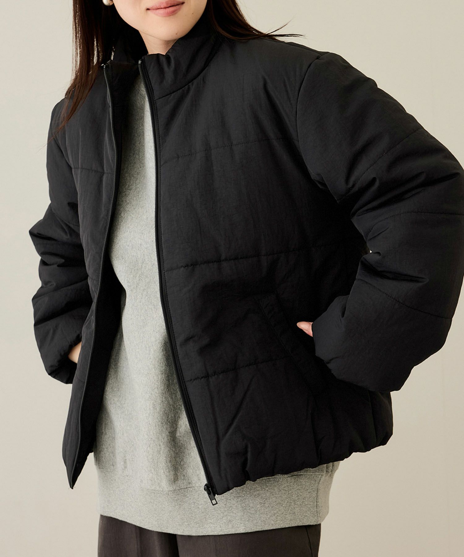 [値下げ]nAvy  撥水中綿ブルゾン レディース商品画像-3