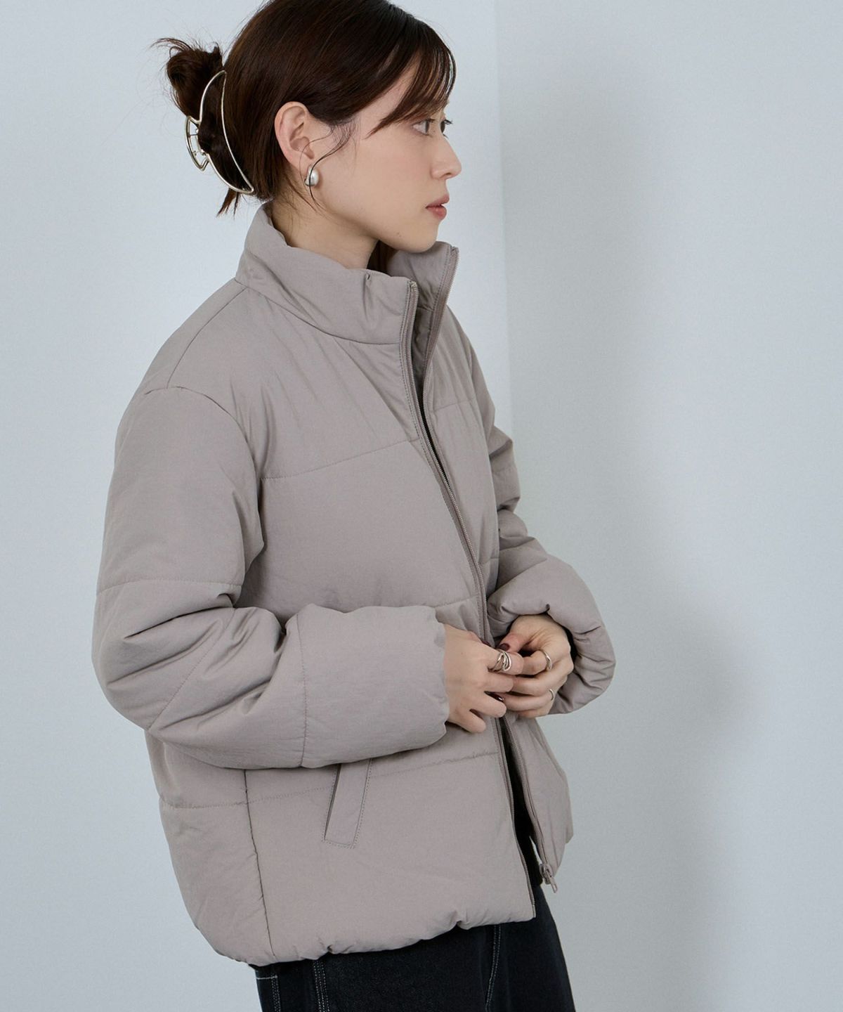 nAvy 撥水中綿ブルゾン レディース